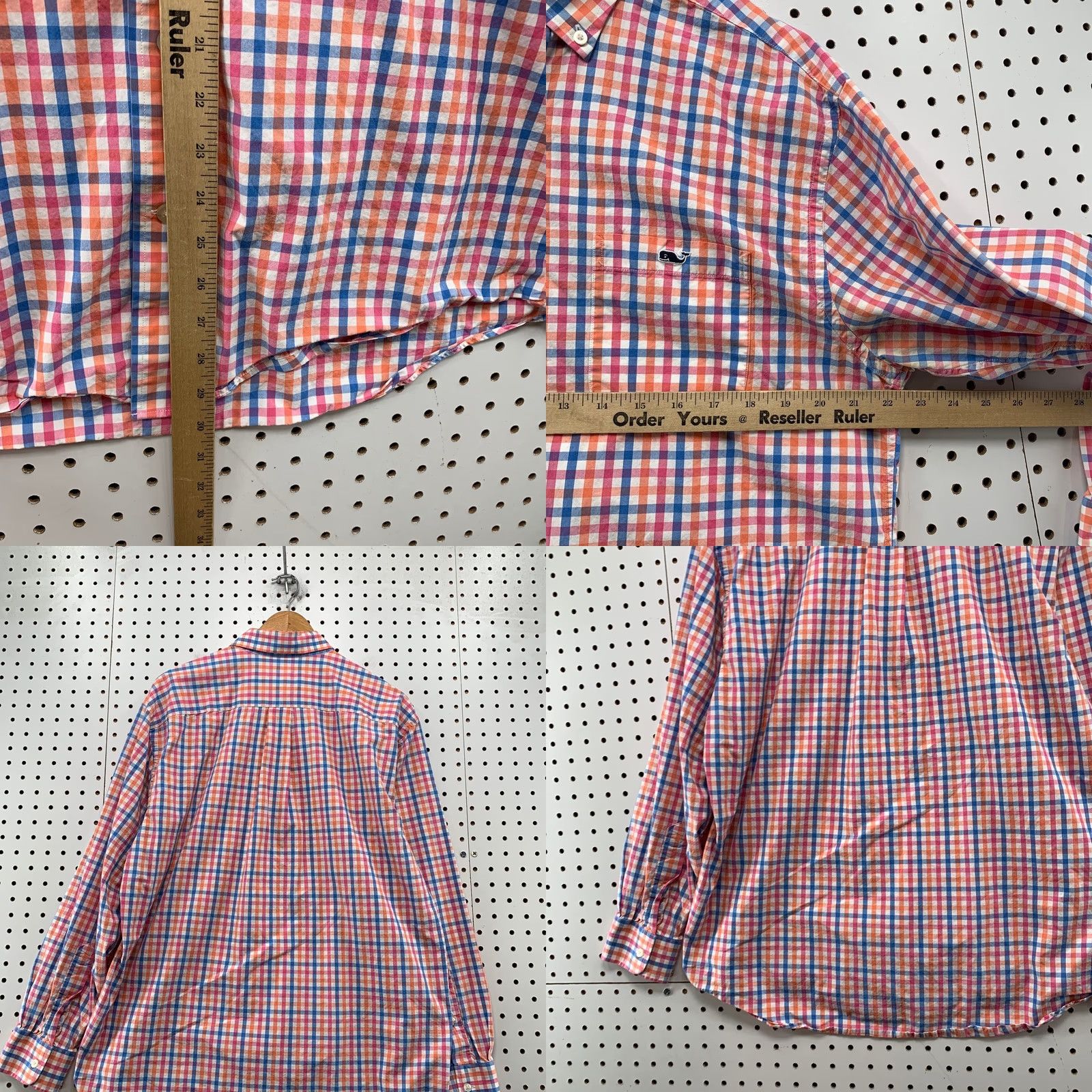 Vineyard Vines Vineyard Vines Button Shirt Mens Large Pink Check Classic Fit Tucker Preppy Size US L / EU 52-54 / 3 - 9 Thumbnail
