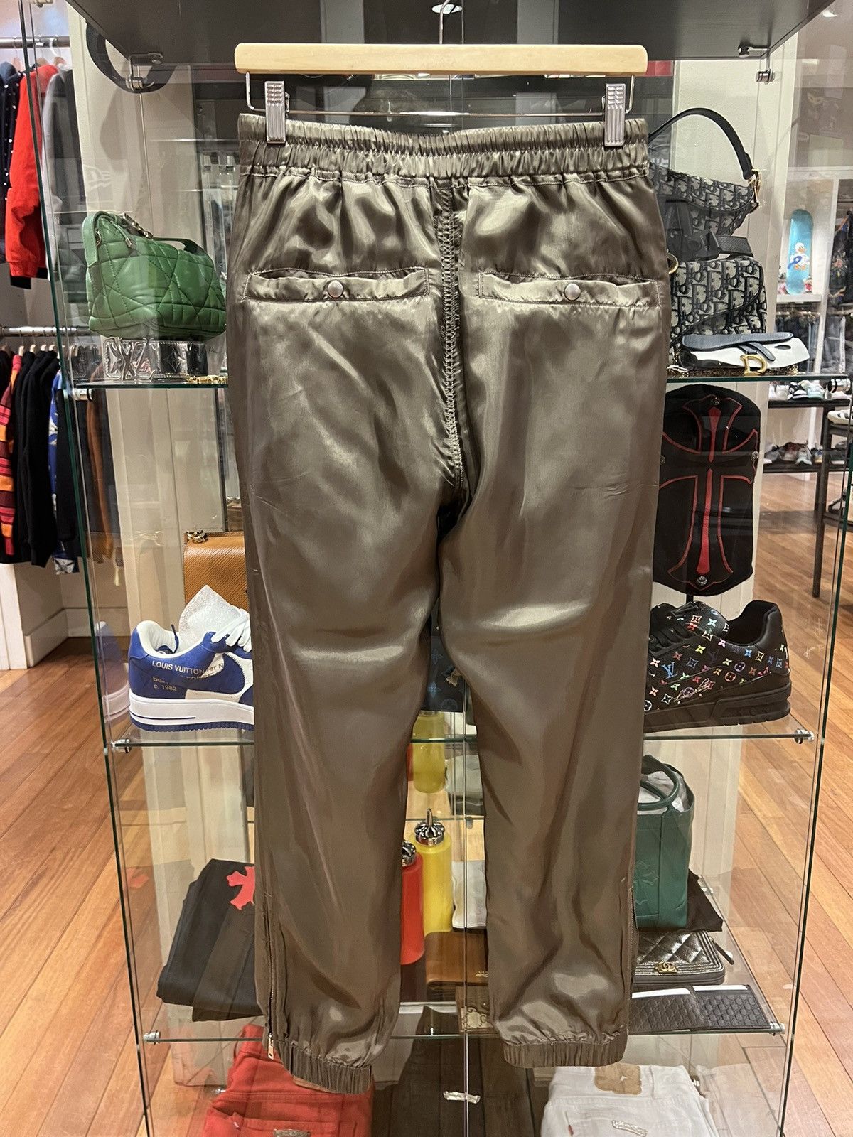 Rick Owens Rick Owens ss22 fogachine Cupro Jogger Pants Dust Size US 30 / EU 46 - 3 Thumbnail
