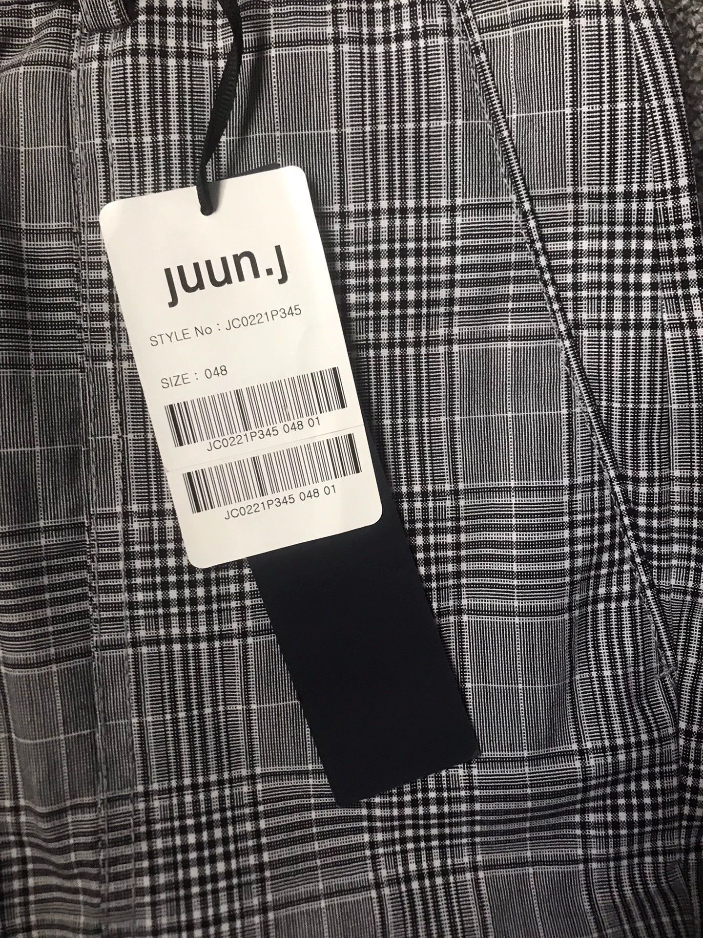 Juun.J Juun.J Wool Cuffed Asymmetric Check Side Tie 48 Size US 32 / EU 48 - 5 Thumbnail
