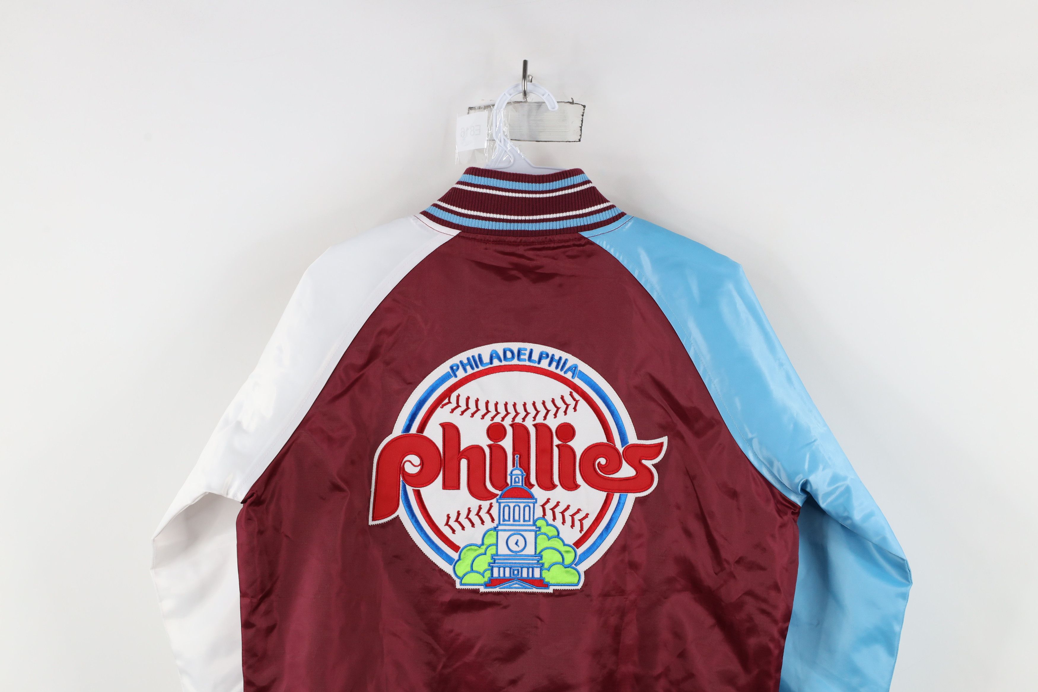Starter × Vintage Vintage 90s Starter Philadelphia Satin Bomber Jacket Size US M / EU 48-50 / 2 - 15 Thumbnail