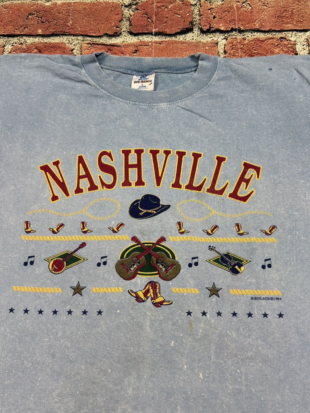 Other Vintage 90s Nashville Music City Tee Single Stitch Belton Size US L / EU 52-54 / 3 - 2 Thumbnail