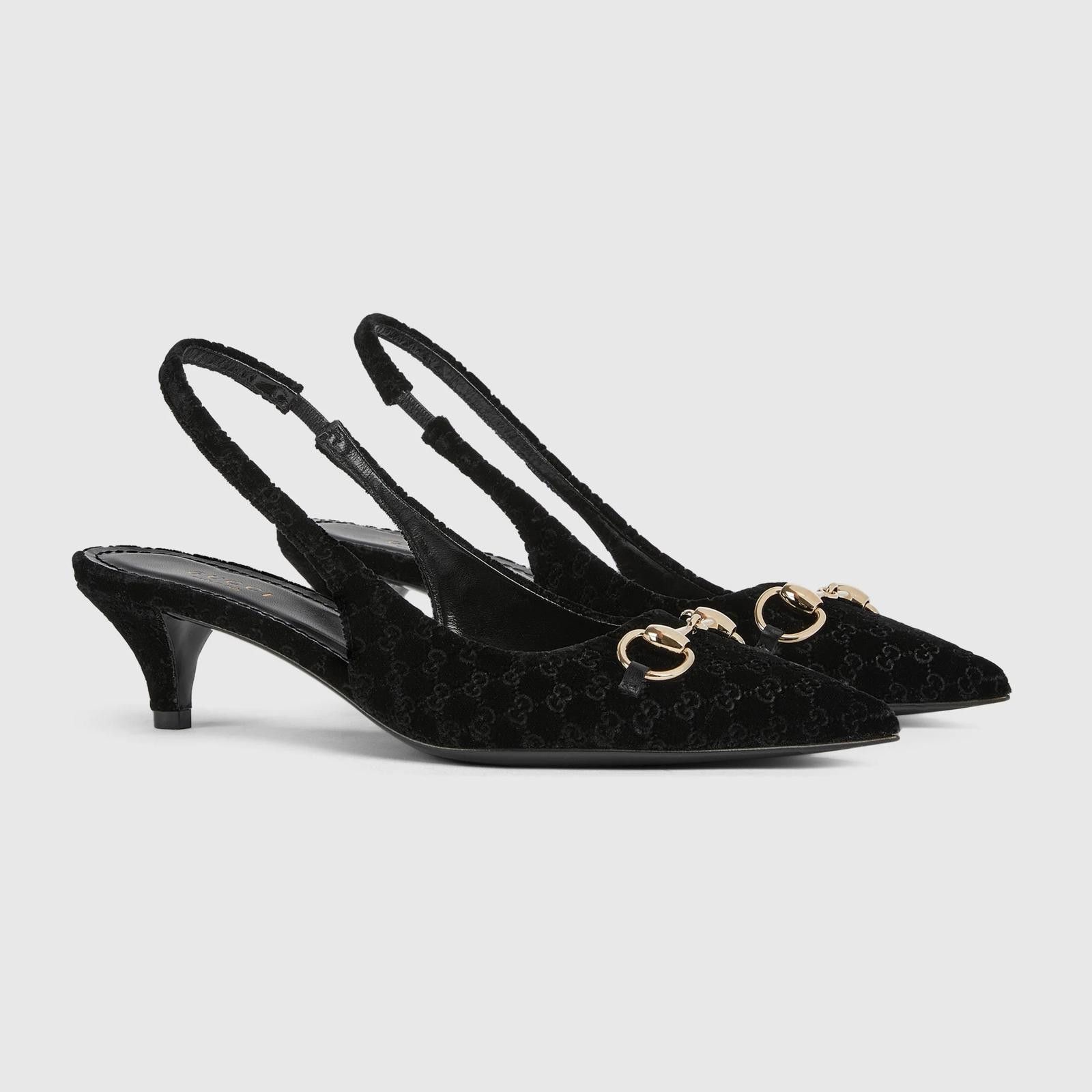 Gucci Gucci Horsebit GG Slingback Pumps Size US 7.5 / IT 37.5 - 2 Thumbnail