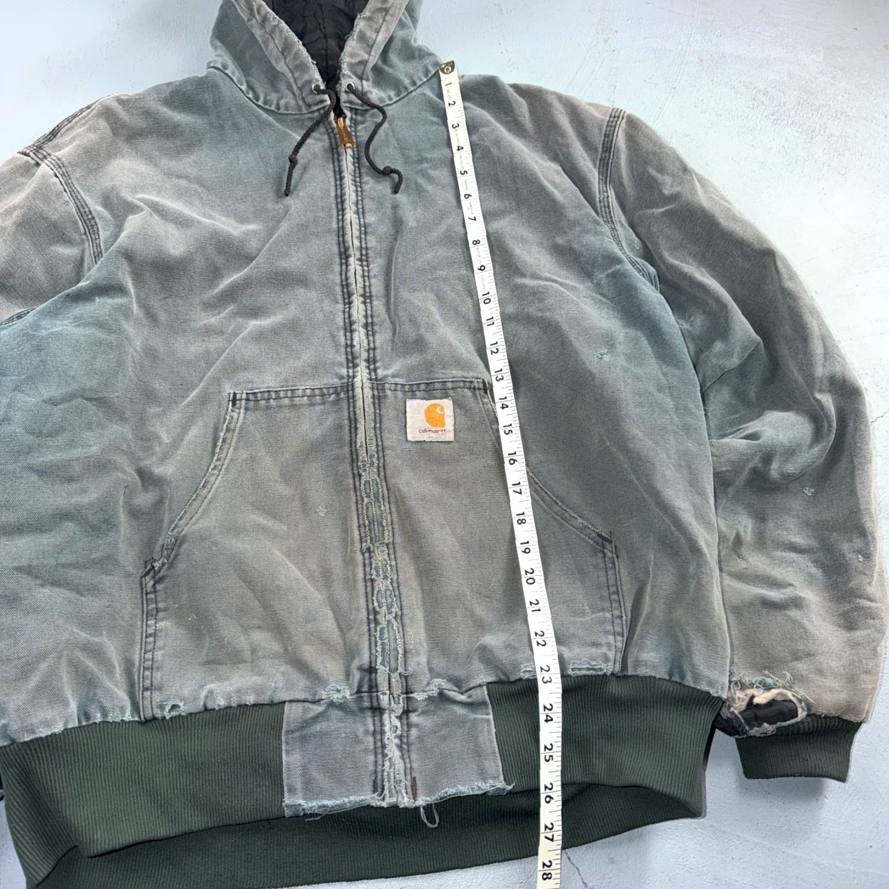 Carhartt VINTAGE Carhartt Jacket Hooded Olive Green Cotton Quilted Men L Green 90s Y2K Mens Size US L / EU 52-54 / 3 - 5 Thumbnail