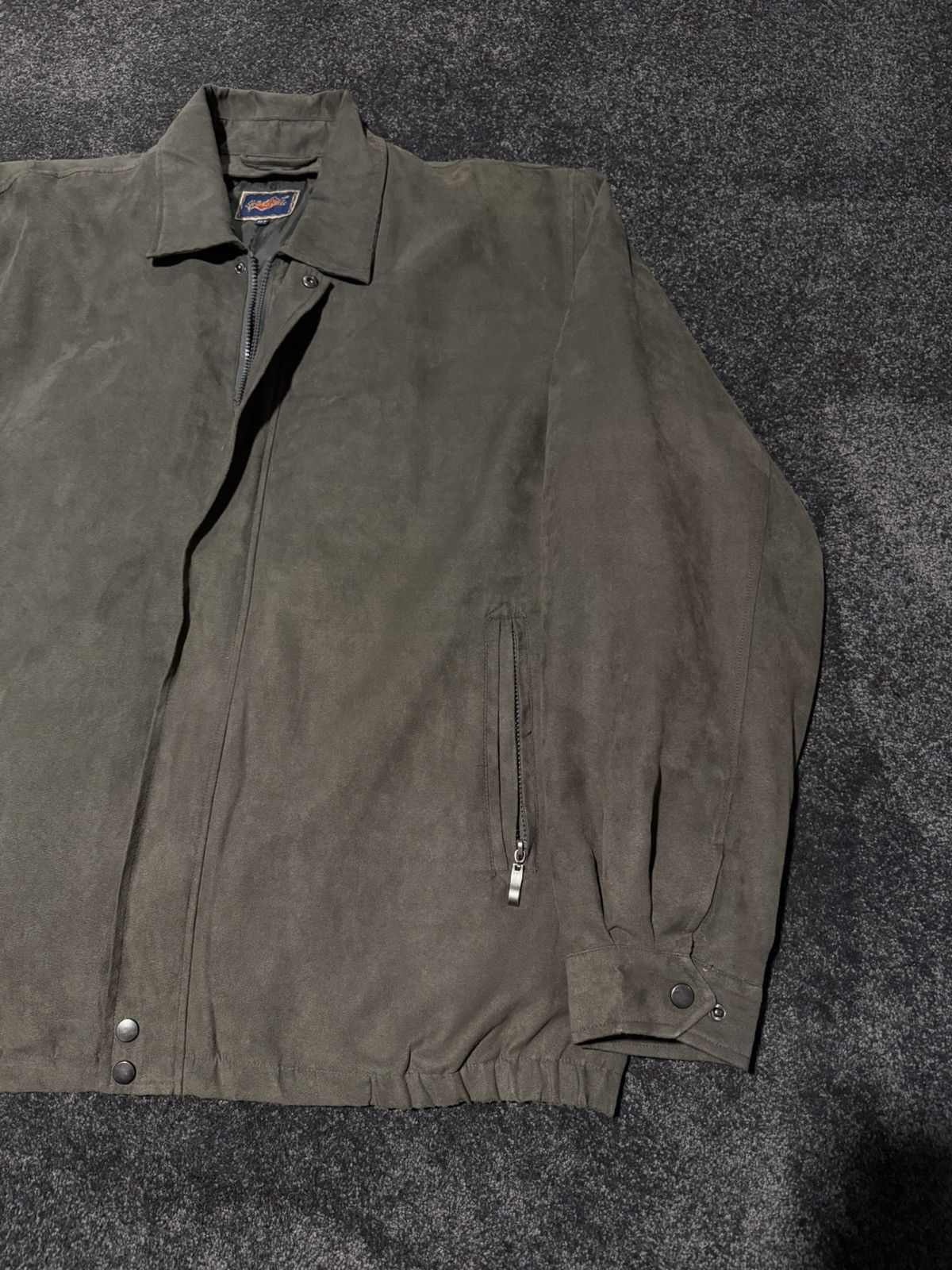 Vintage Dark Wash Vintage Suede Zip Up Jacket Size US XL / EU 56 / 4 - 4 Thumbnail