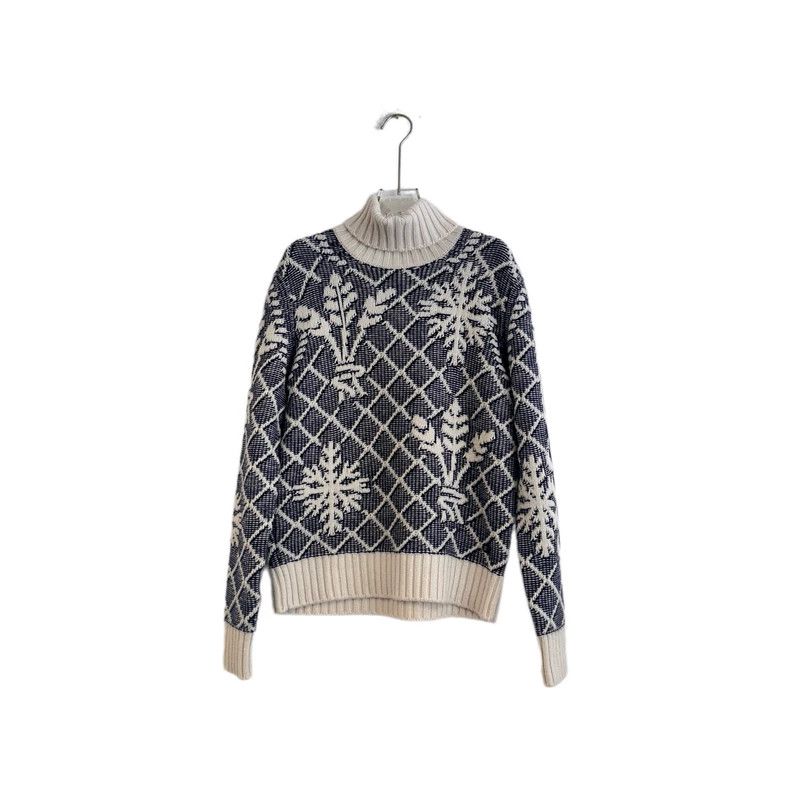 Chanel Chanel Cashmere coco letter snowflake turtleneck sweater Size XS / US 0-2 / IT 36-38 - 1 Thumbnail