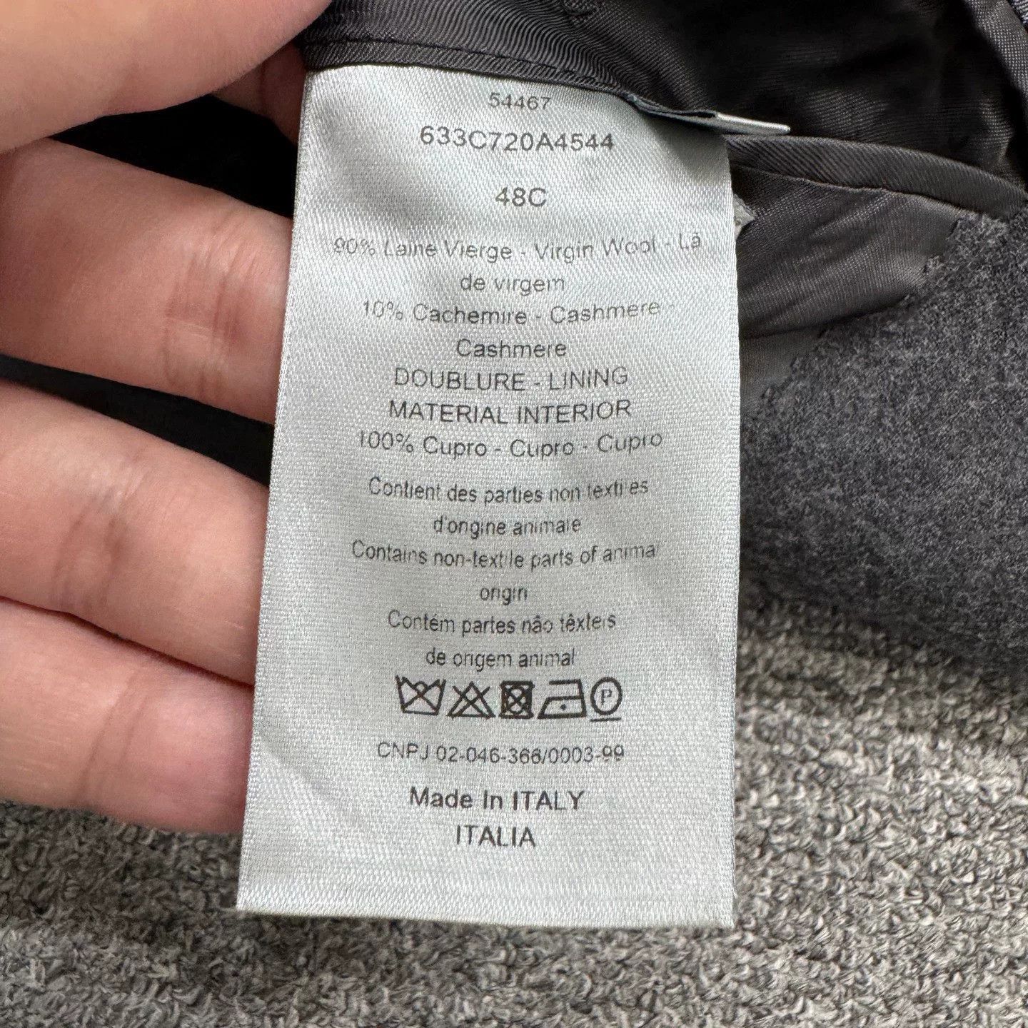 Dior gray wool suit jacket from Dior. Size US L / EU 52-54 / 3 - 4 Thumbnail