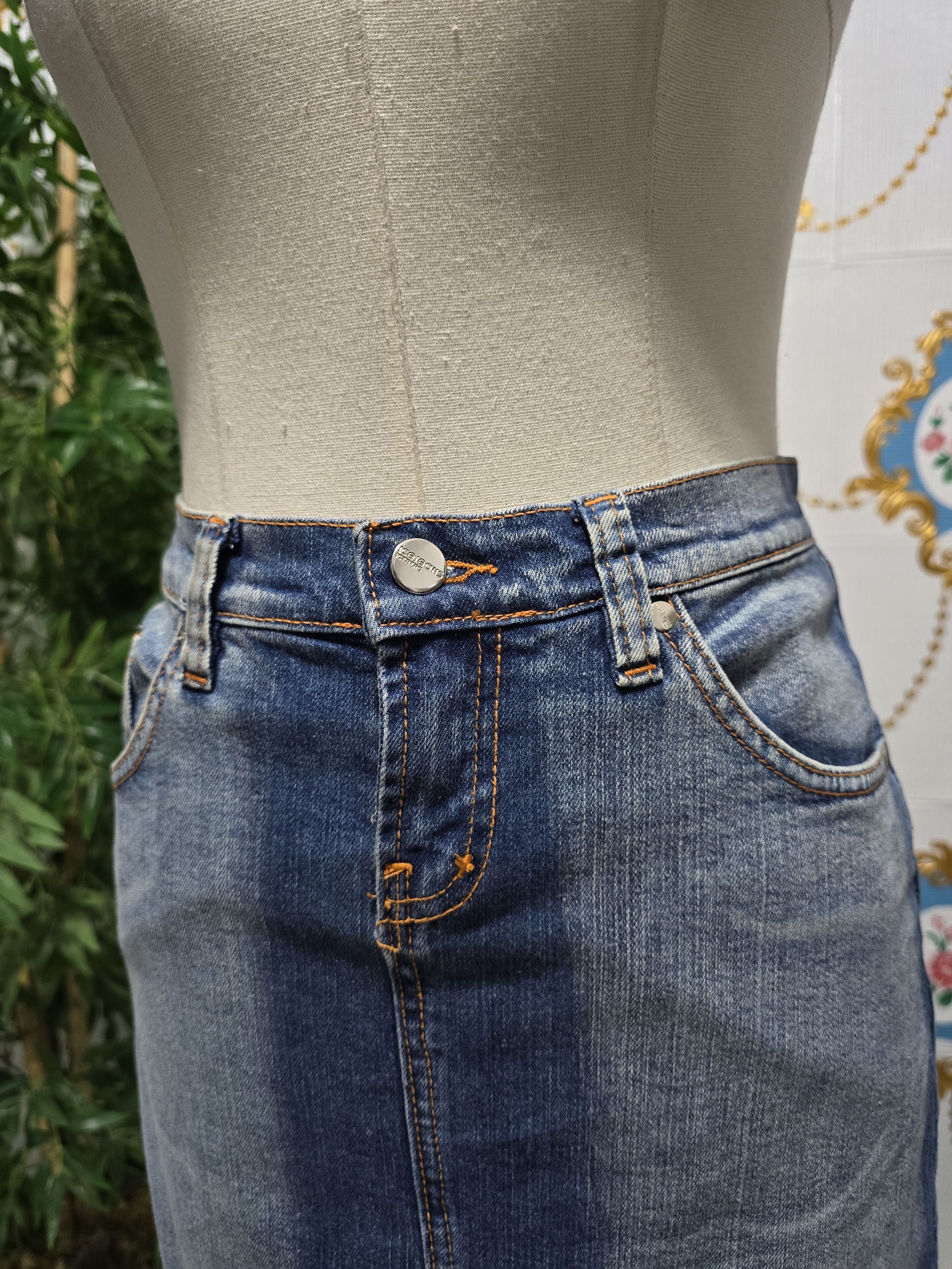 Iceberg ICEBERG, denim mini skirt VINTAGE, RARE , FITS medium Size 30" / US 8 / IT 44 - 3 Thumbnail