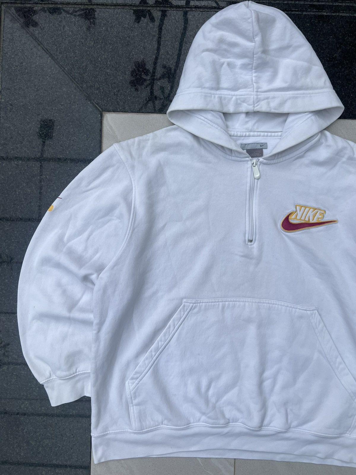 Nike × Vintage 90s Nike Retro Logo Vintage Y2K Oversized 1/4 Zip Hoodie Size US L / EU 52-54 / 3 - 2 Thumbnail