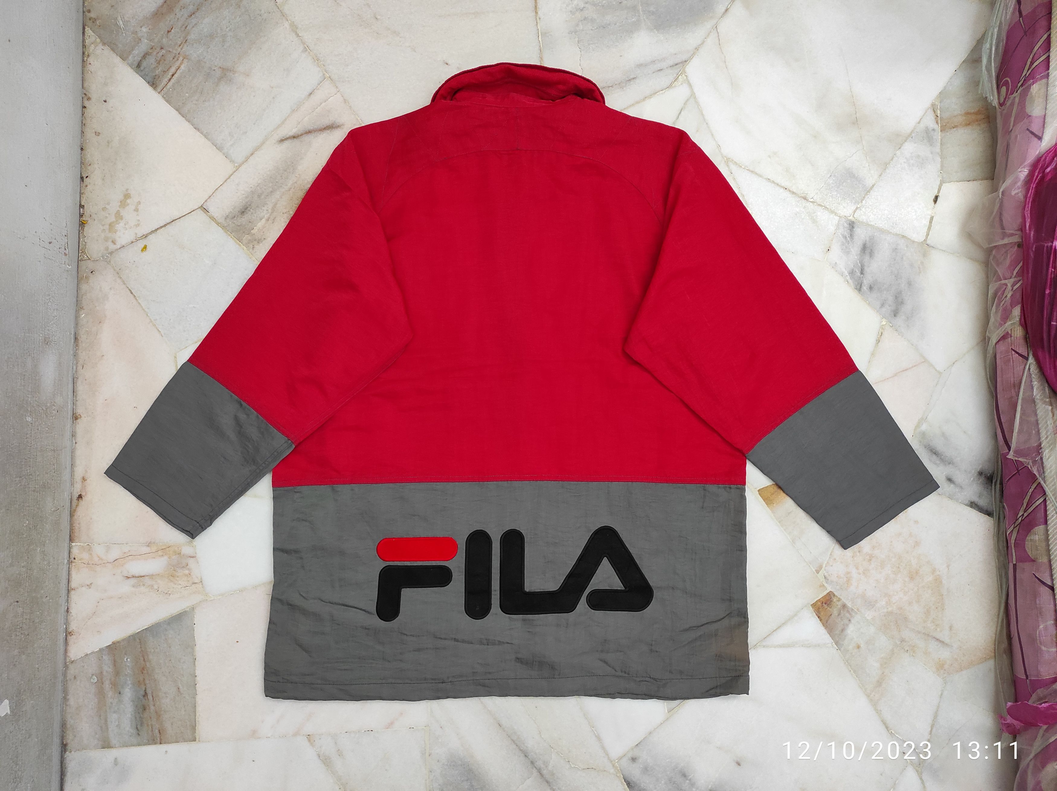 Fila Vintage 90's FILA ITALIA WINDBREAKER Spell Out Parka Jacket Size US M / EU 48-50 / 2 - 12 Thumbnail