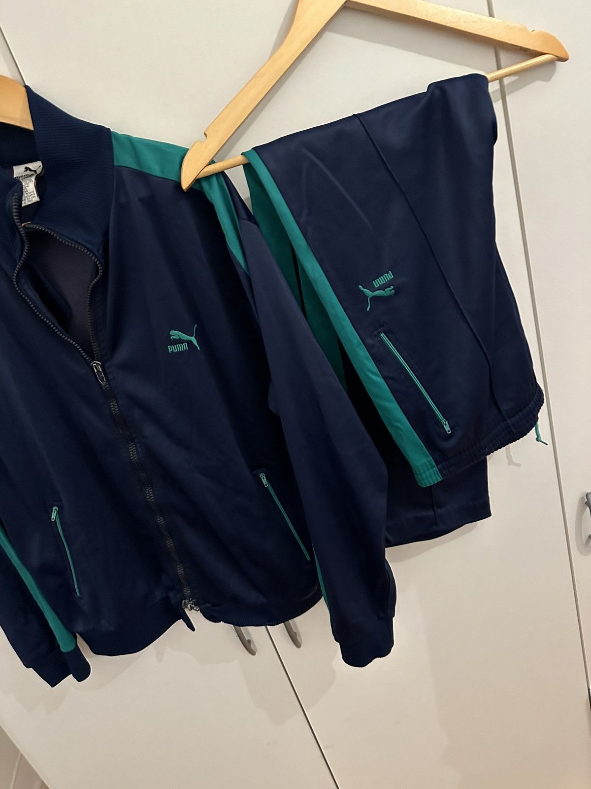 Puma Puma Trainingsanzug Size M Retro Vintage Tracksuit Puma Size 42S - 3 Thumbnail
