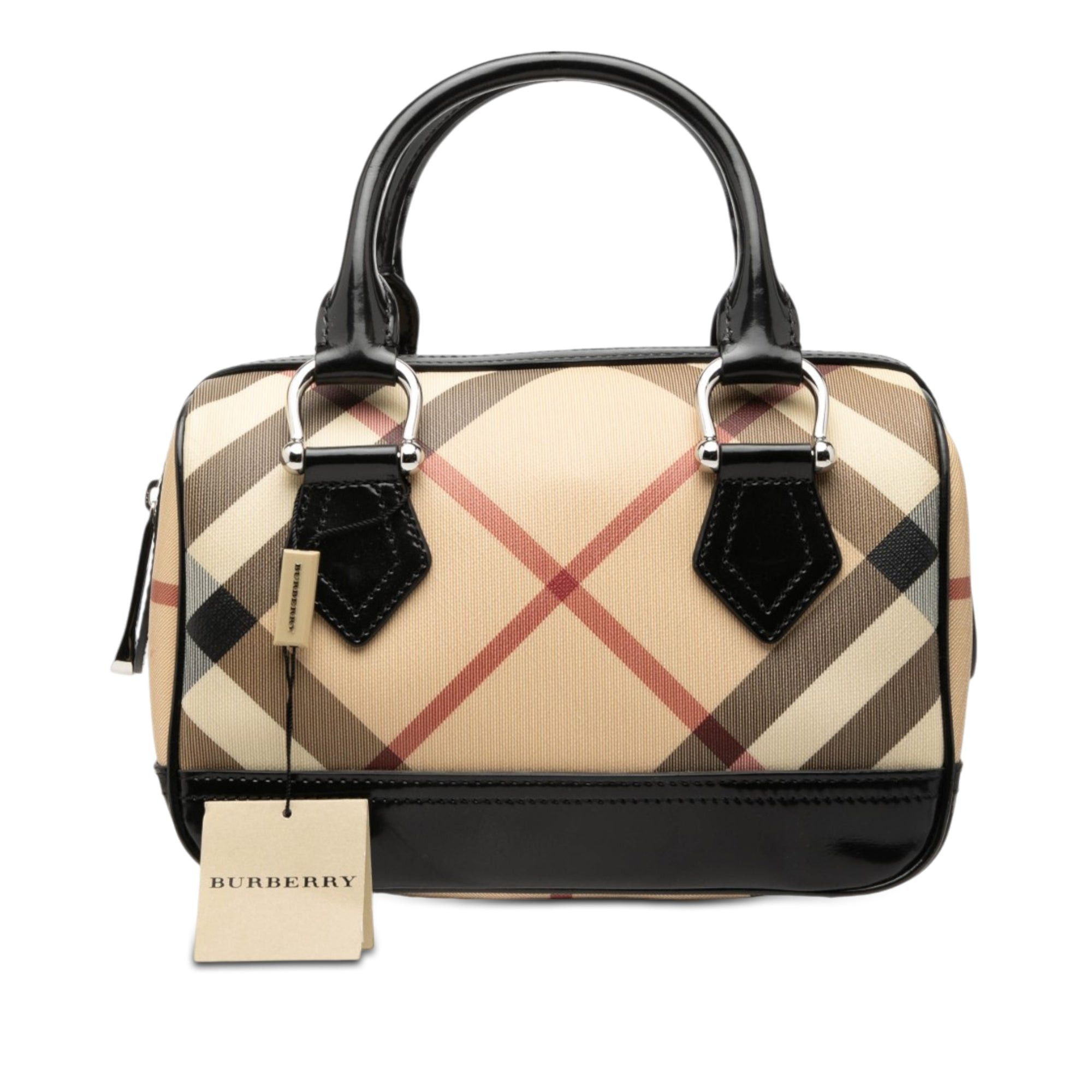 Burberry Small Supernova Check Coated Canvas Bowling Bag Size ONE SIZE - 1 Thumbnail