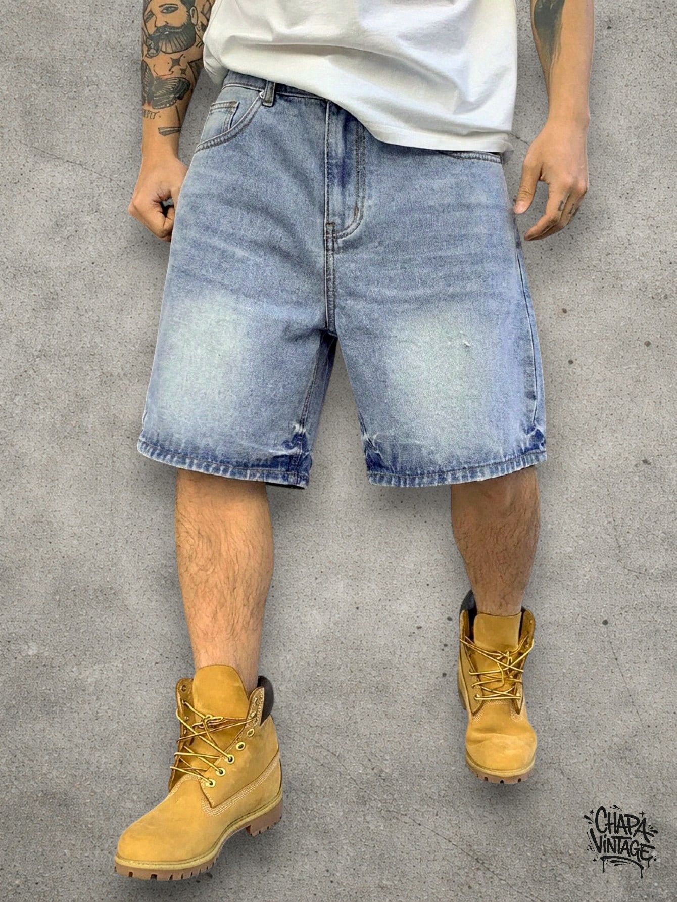 Vintage Washed jeans shorts Size US 32 / EU 48 - 2 Thumbnail