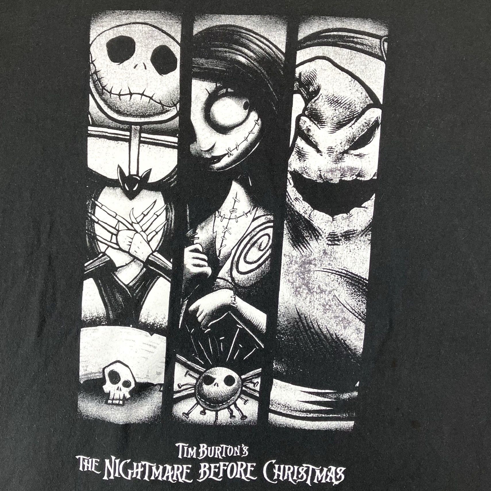 Disney Disney Tim Burton Nightmare Before Christmas T Shirt 2XL Mens Black Cotton Graphic Print Crew Neck Short Sleeve Halloween Christmas Men Size US XXL / EU 58 / 5 - 3 Thumbnail