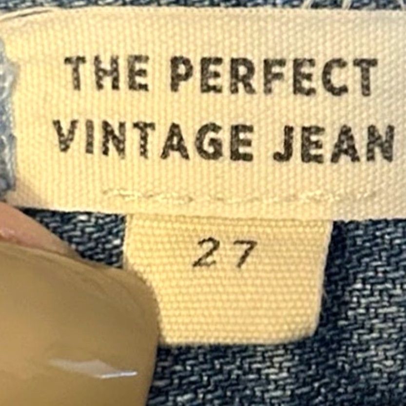 Madewell Madewell Womens Jeans Blue Denim The Perfect Vintage High Rise 100% Cotton 27 Jeans Regular 5-Pocket Design Straight Womens 28 Inseam 27 Inseam? Size 28" / US 6 / IT 42 - 5 Thumbnail