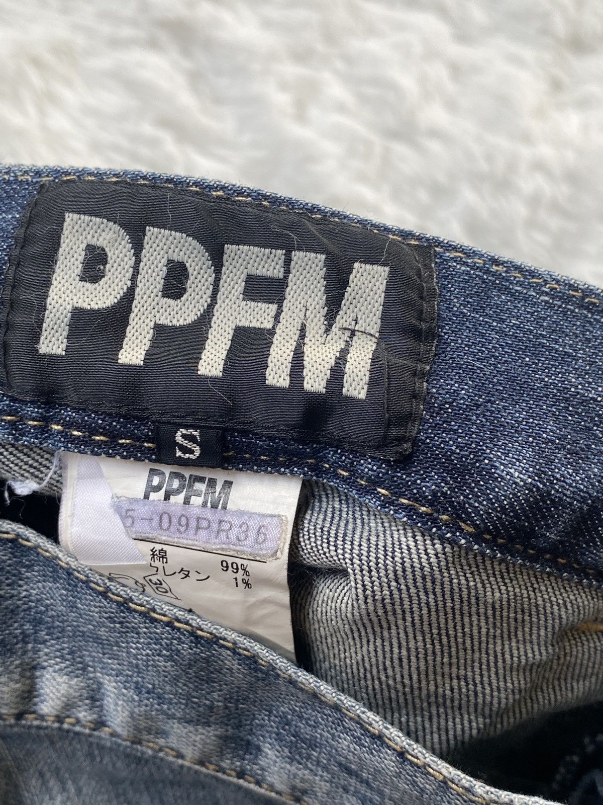 PPFM 🔥RARE🔥Vintage PPFM Banana Cut Denim Jeans Bondage Size US 31 - 20 Thumbnail