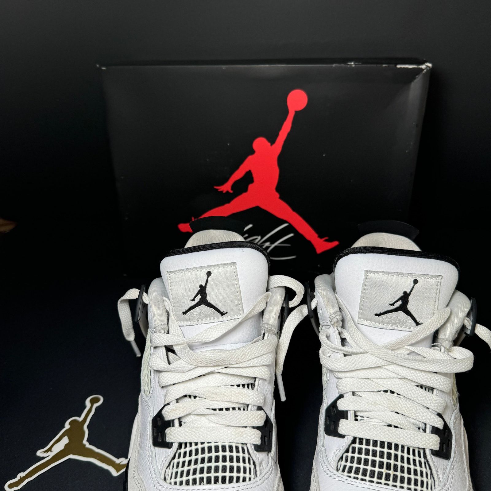 Jordan Brand × Nike Size 7 Nike Air Jordan 4 Retro GS Military Black Men's Shoes Size US 7 / EU 40 - 5 Thumbnail