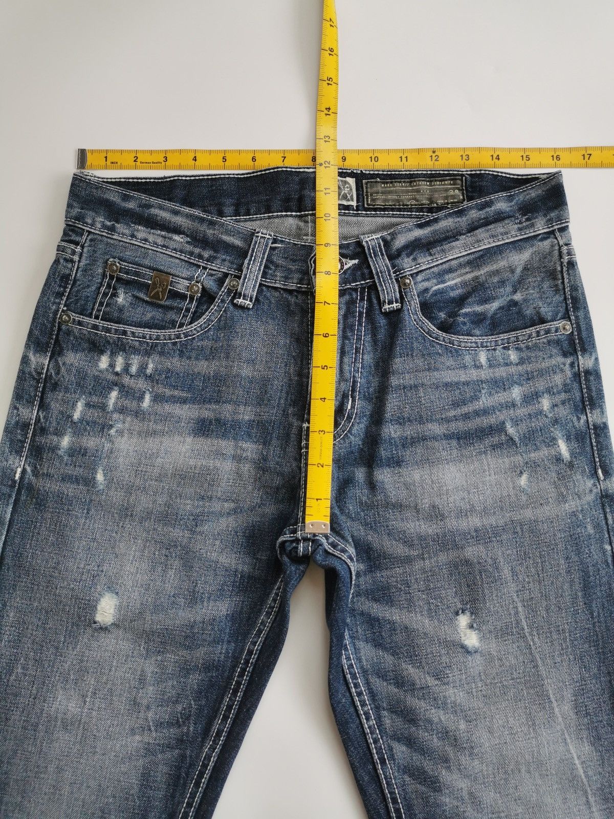 Marc Ecko Vintage Marc Ecko Straight Fit Distressed Jeans Size US 32 / EU 48 - 10 Thumbnail