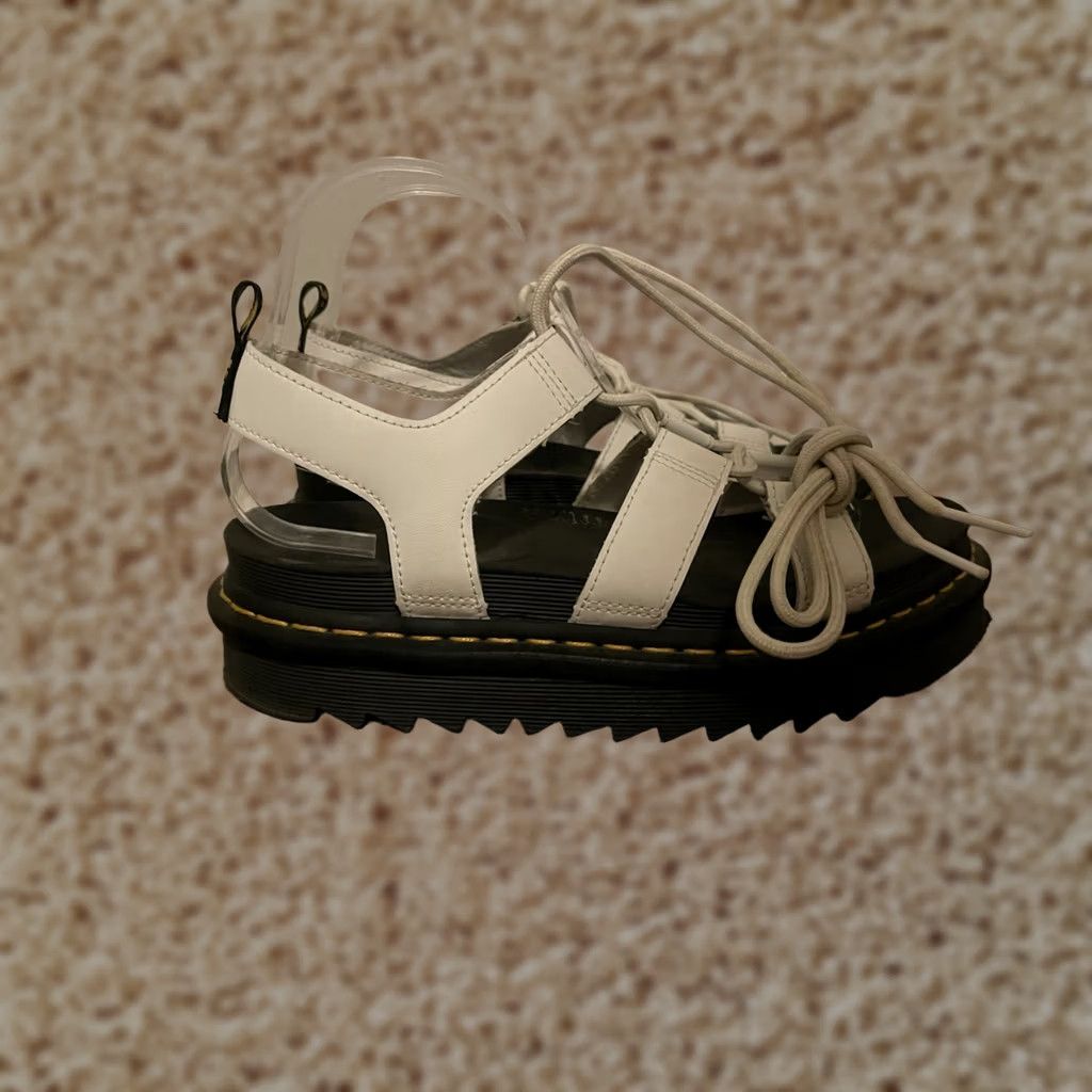 Dr. Martens Doc Dr Martens Nartilla Gladiator Sandals White Lace Up Platform - Women's 8 Size US 6 / IT 36 - 1 Thumbnail