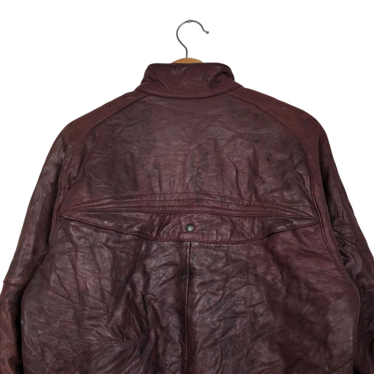 Japanese Brand 🔥VINTAGE BIKER LEATHER JACKET REVERSIBLE FOCARDI ITALY Size US M / EU 48-50 / 2 - 11 Thumbnail