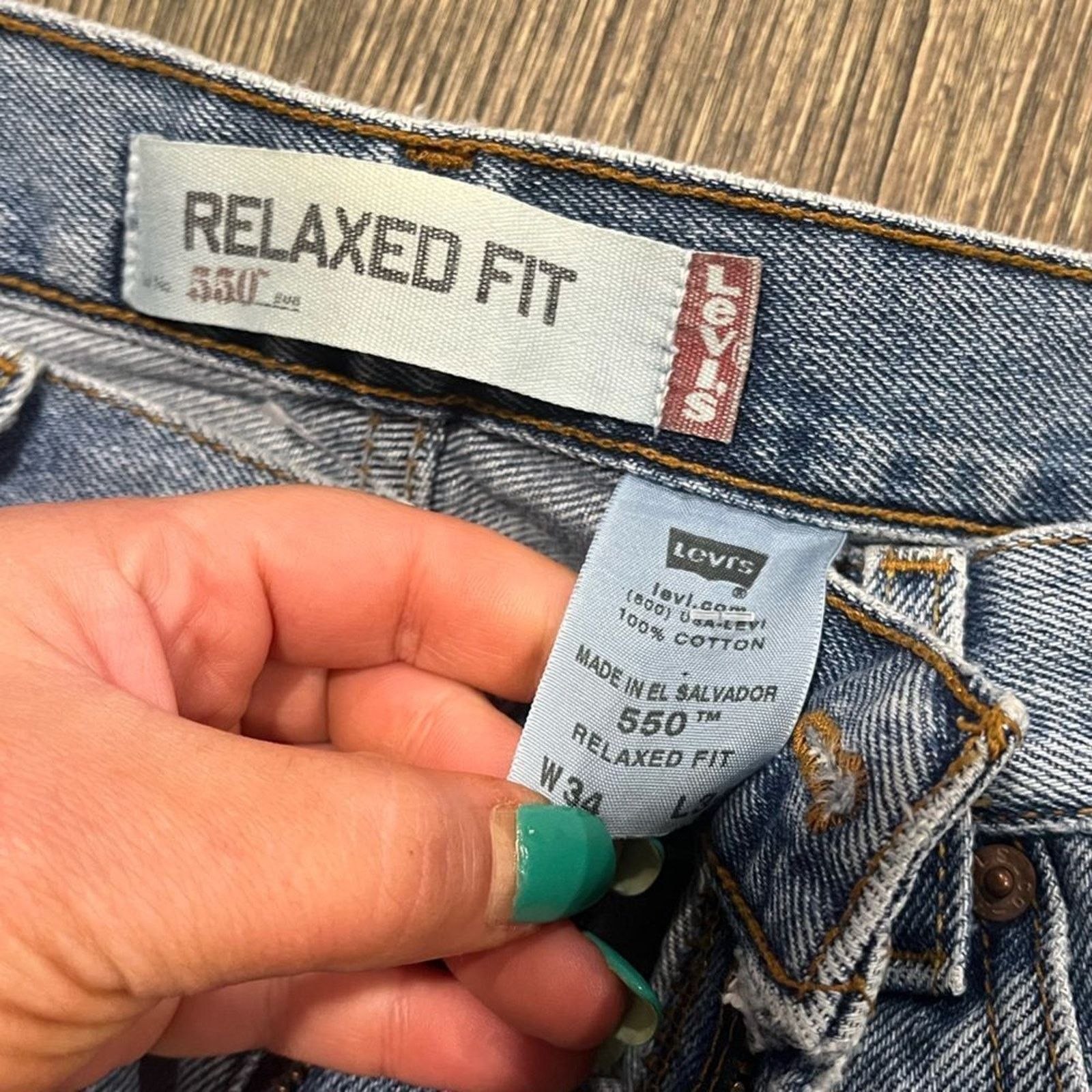 Levi's Levi's Mens 550 Relaxed Fit Jeans Tapered Leg Blue Size 34 Size US 34 / EU 50 - 7 Thumbnail