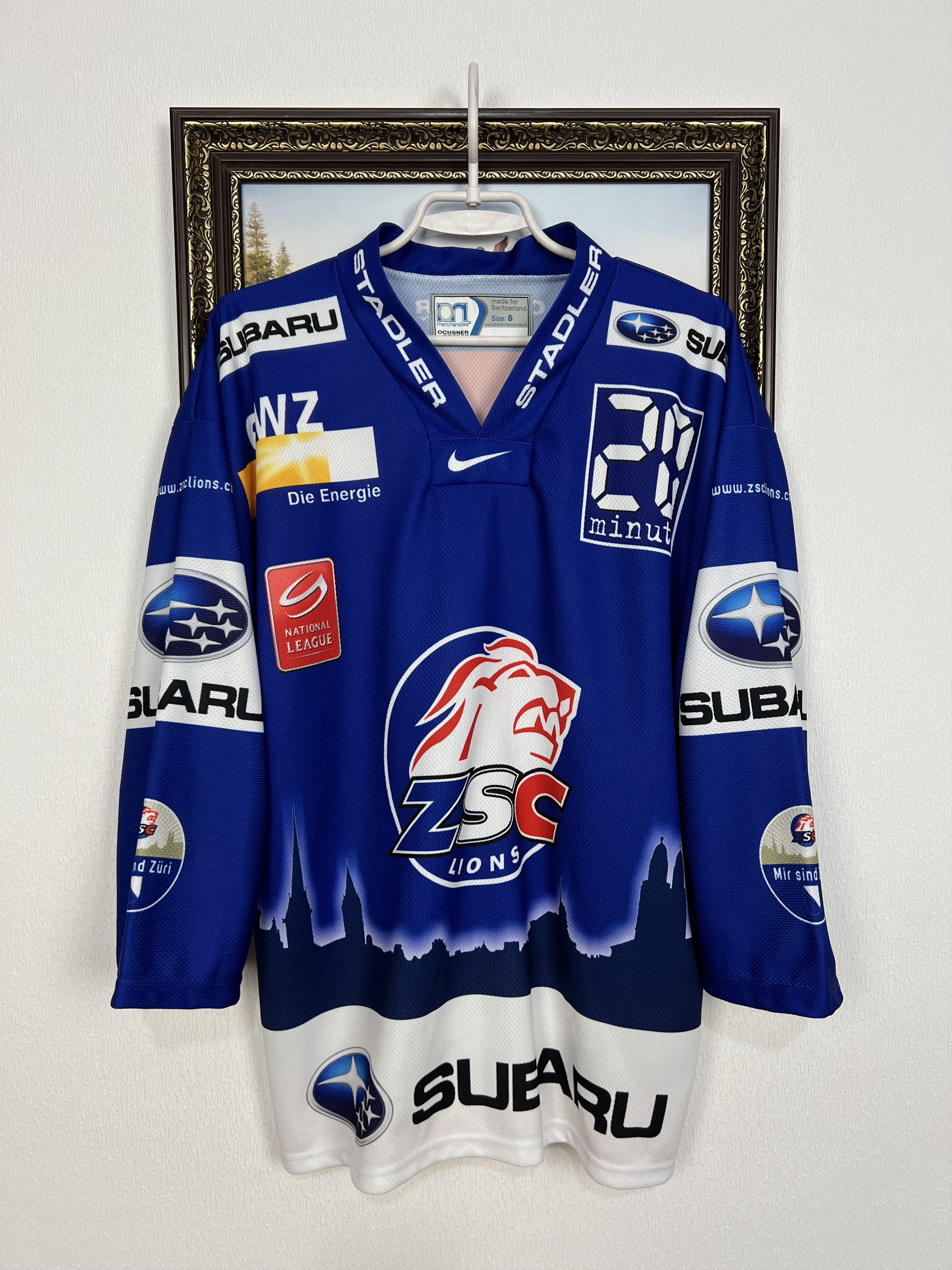 Nike Vintage ZSC Lions Hockey Jersey Switzerland Trikot Shirt Size US S / EU 44-46 / 1 - 1 Thumbnail
