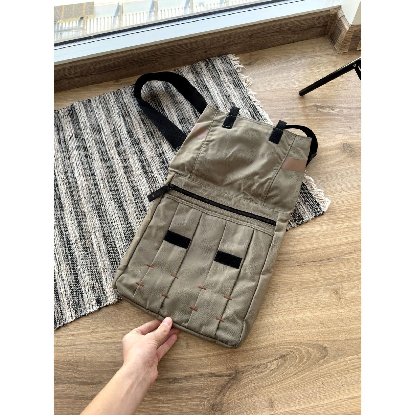 Diesel VINTAGE Diesel Shoulder Bag Unisex Adults Nylon Beige 90s Y2K Classic Streetwear Outdoor University Bag Mens Size ONE SIZE - 4 Thumbnail