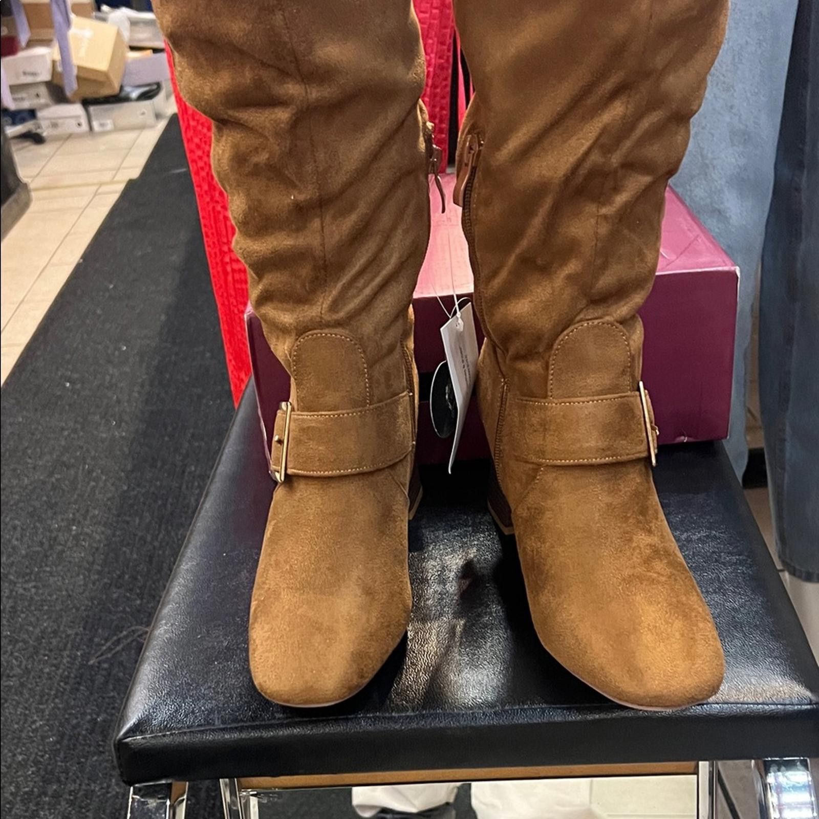 Other Brown Suede Knee-High Boots Size US 8.5 / IT 38.5 - 4 Thumbnail