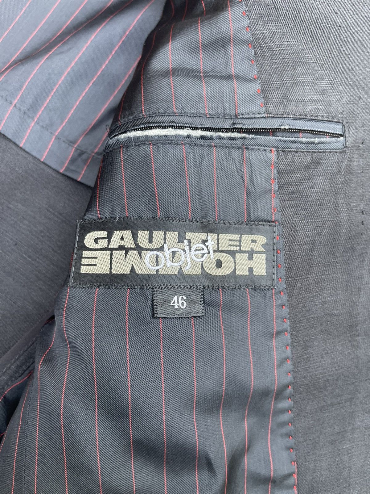 Jean Paul Gaultier Gaultier Paul Gaultier Homme Pinstripe-Lined Blazer Jacket Size US S / EU 44-46 / 1 - 4 Thumbnail