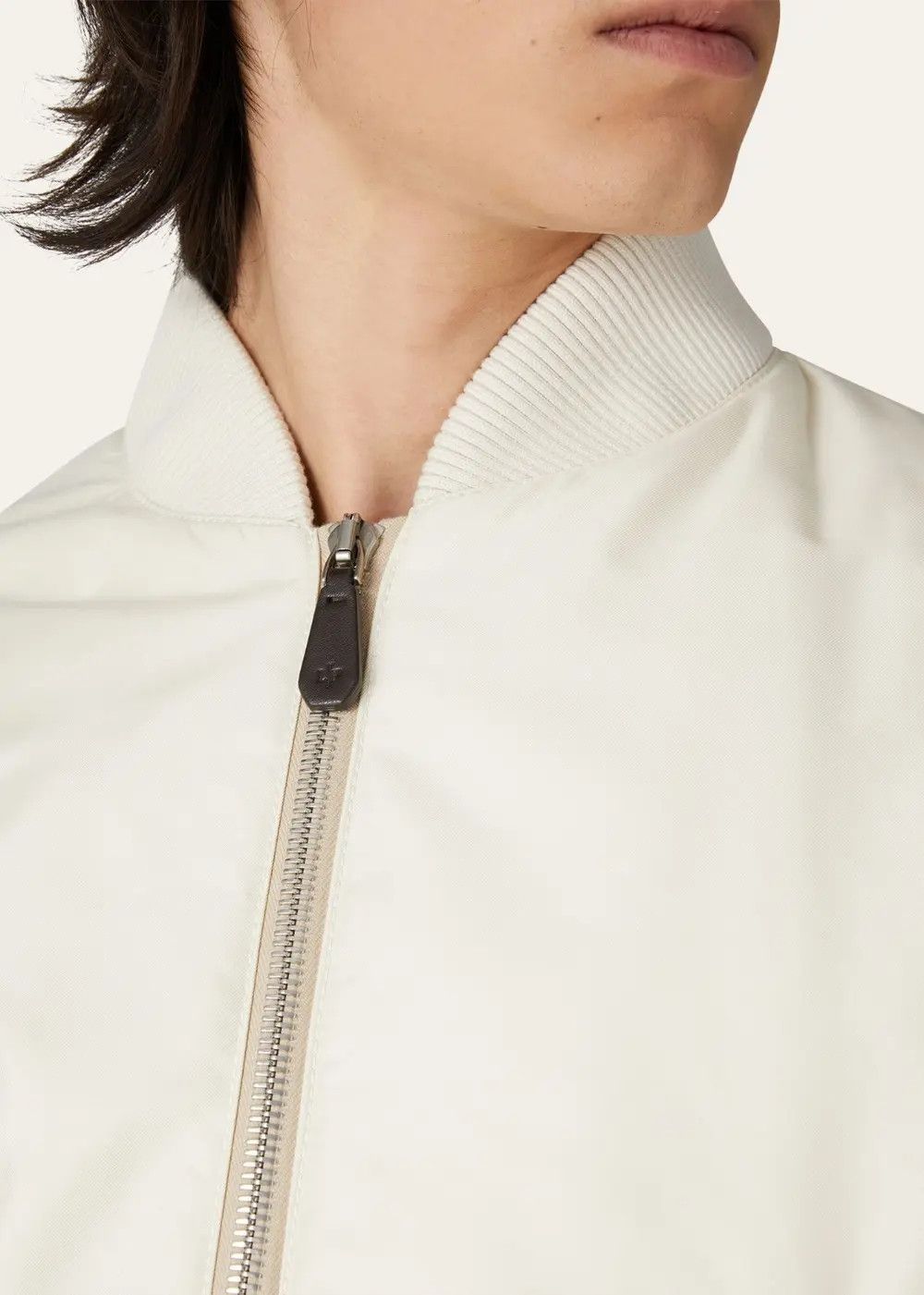 Loro Piana o1srvl11e0326 Roys Nylon Twill Bomber Jacket in White Size US M / EU 48-50 / 2 - 7 Thumbnail