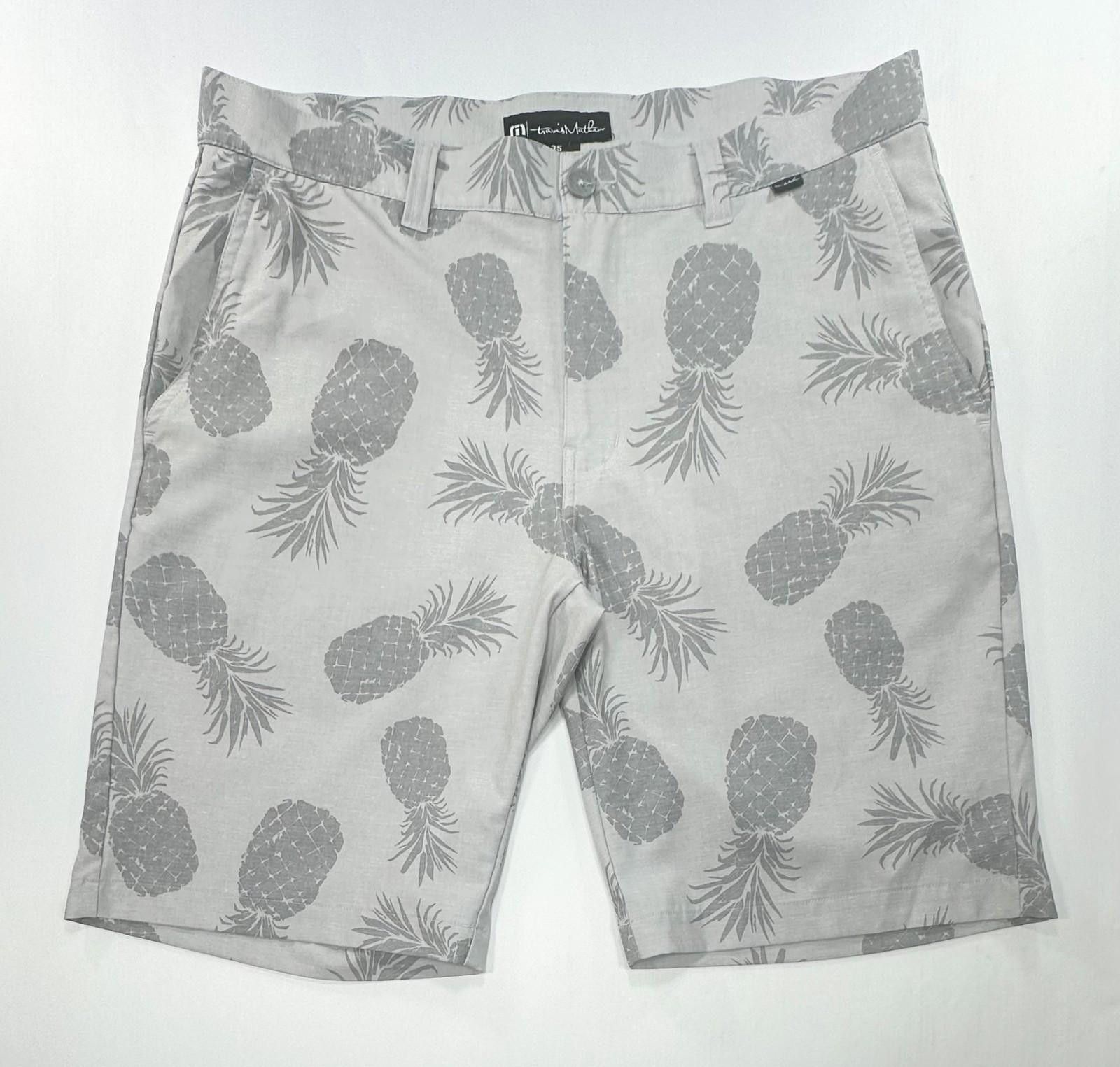 TravisMathew Travis Mathew Pineapple Print Flat Chino Shorts Gray L Size US 34 / EU 50 - 1 Thumbnail