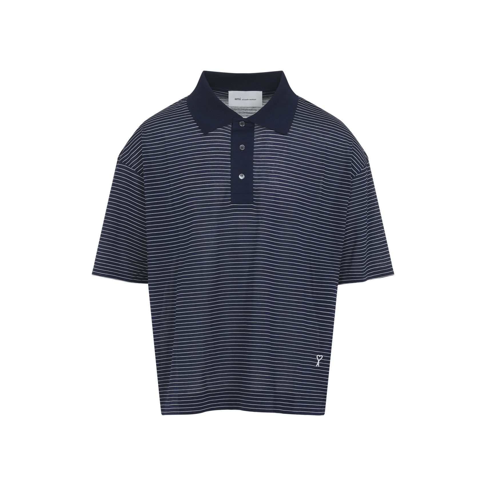 AMI Ami Striped Boxy Fit Polo Size US XL / EU 56 / 4 - 1 Thumbnail