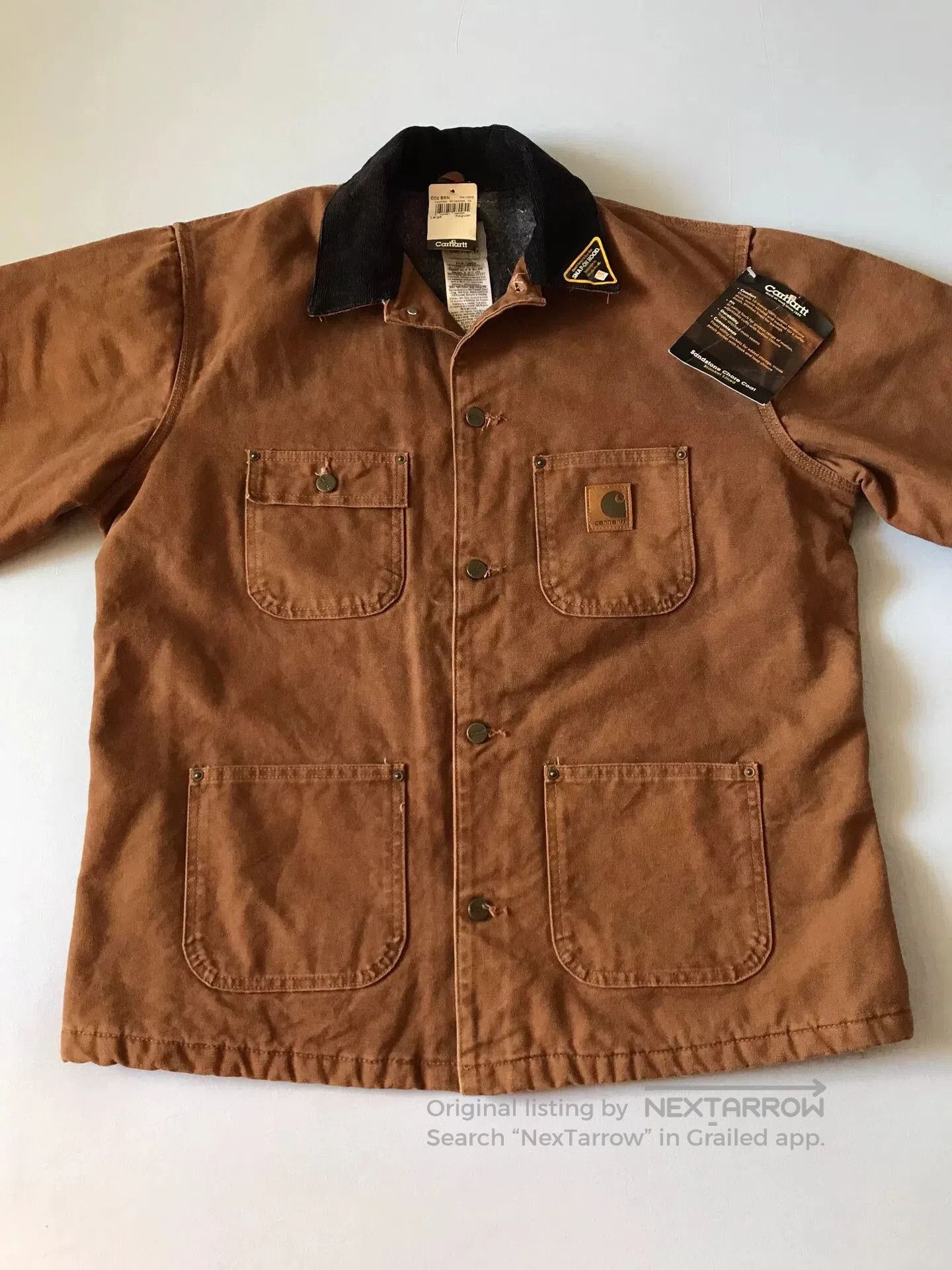 Carhartt Carhartt C02 Brown Washed Canvas Work Jacket. Size US L / EU 52-54 / 3 - 4 Thumbnail