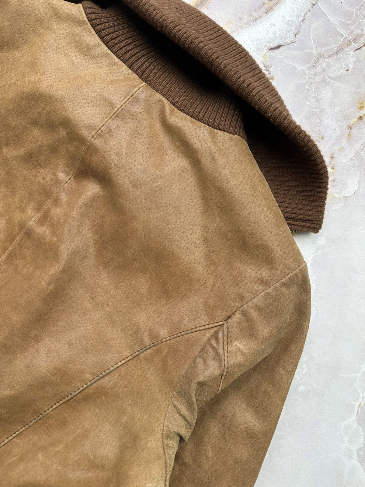 Japanese Brand Vintage Leather Jacket (E1) Size M / US 6-8 / IT 42-44 - 11 Thumbnail