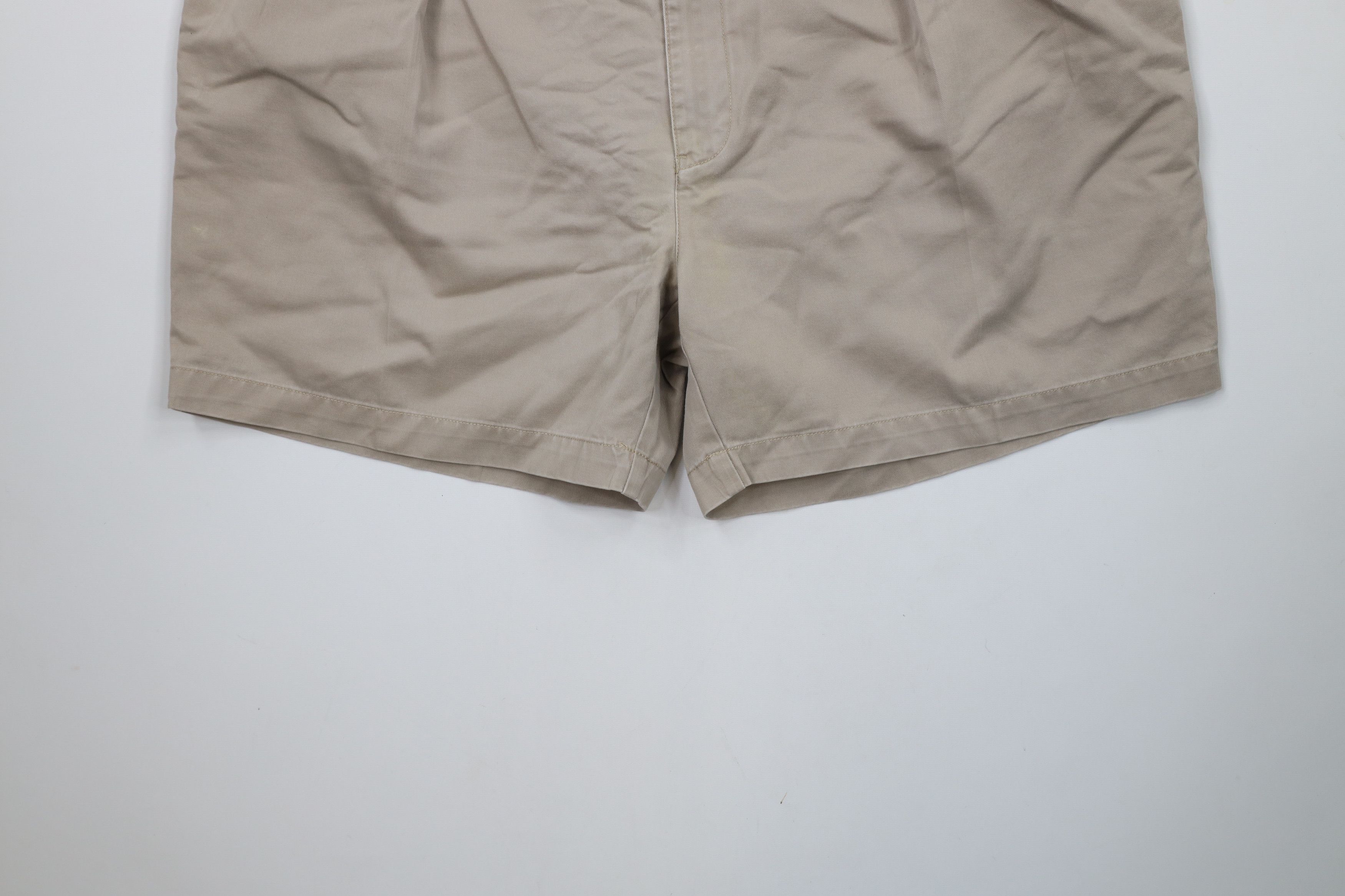Ralph Lauren × Vintage Vintage 90s Ralph Lauren Knee Cotton Chino Shorts Beige Size US 42 / EU 58 - 4 Thumbnail