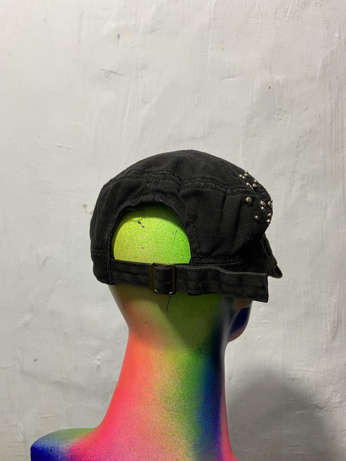 Japanese Brand Vintage Cadet Hat Punk Studded Poem Y2K Style Size ONE SIZE - 5 Thumbnail