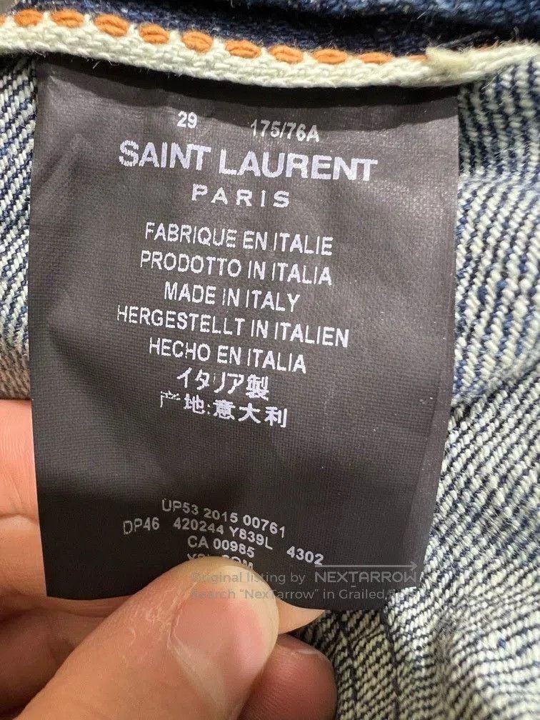 Saint Laurent Paris SAINT LAURENT SLP Washed Blue Jeans. Size 26" / US 2 / IT 38 - 6 Thumbnail