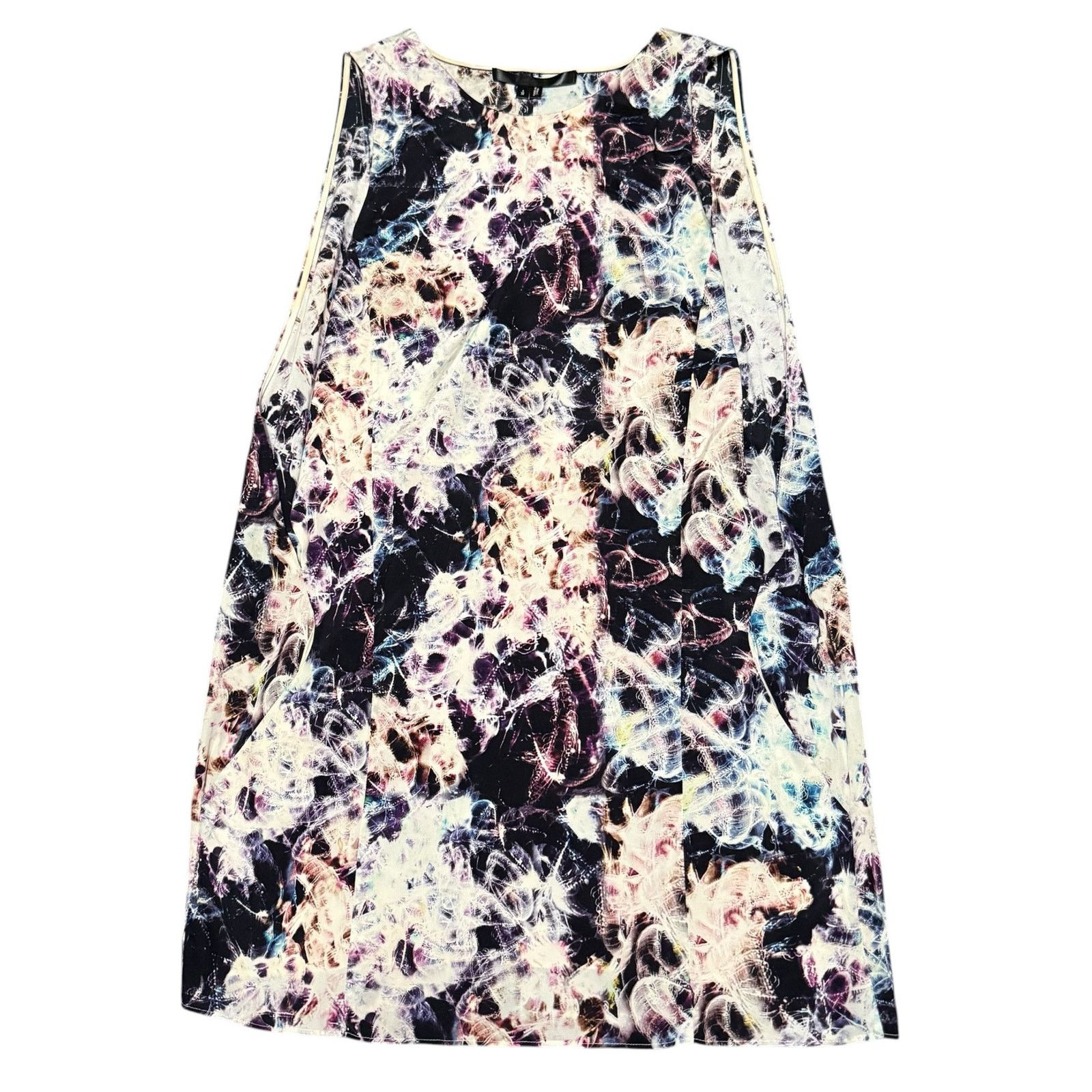 Olivier Theyskens × Theory Theyskens' Theory Dorchid Silk Mini Dress Side Slits 4/38 Size S / US 4 / IT 40 - 3 Thumbnail