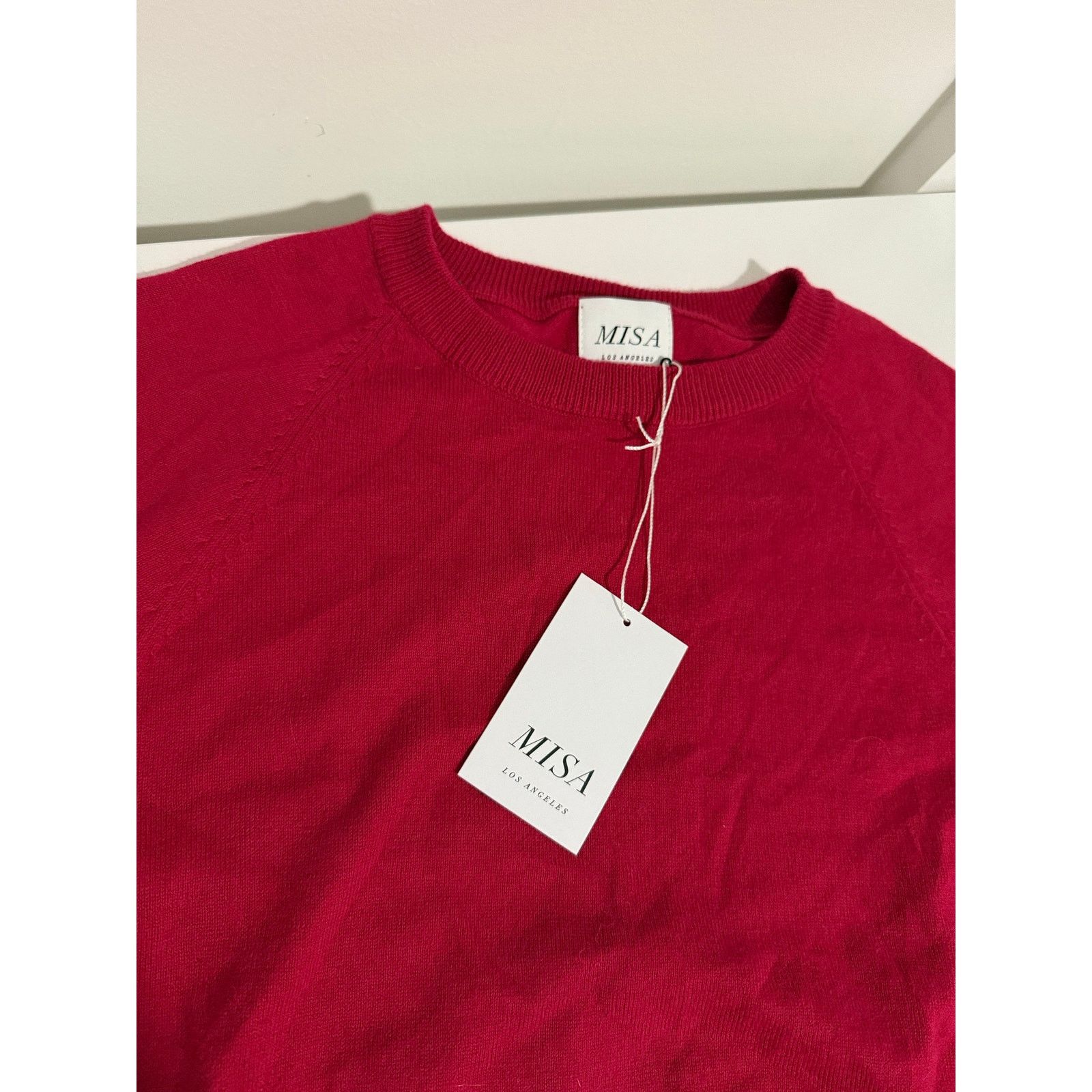 MISA Los Angeles $260 New Misa Los Angeles Landri Knit Top - Cranberry - XS Size XS / US 0-2 / IT 36-38 - 4 Thumbnail