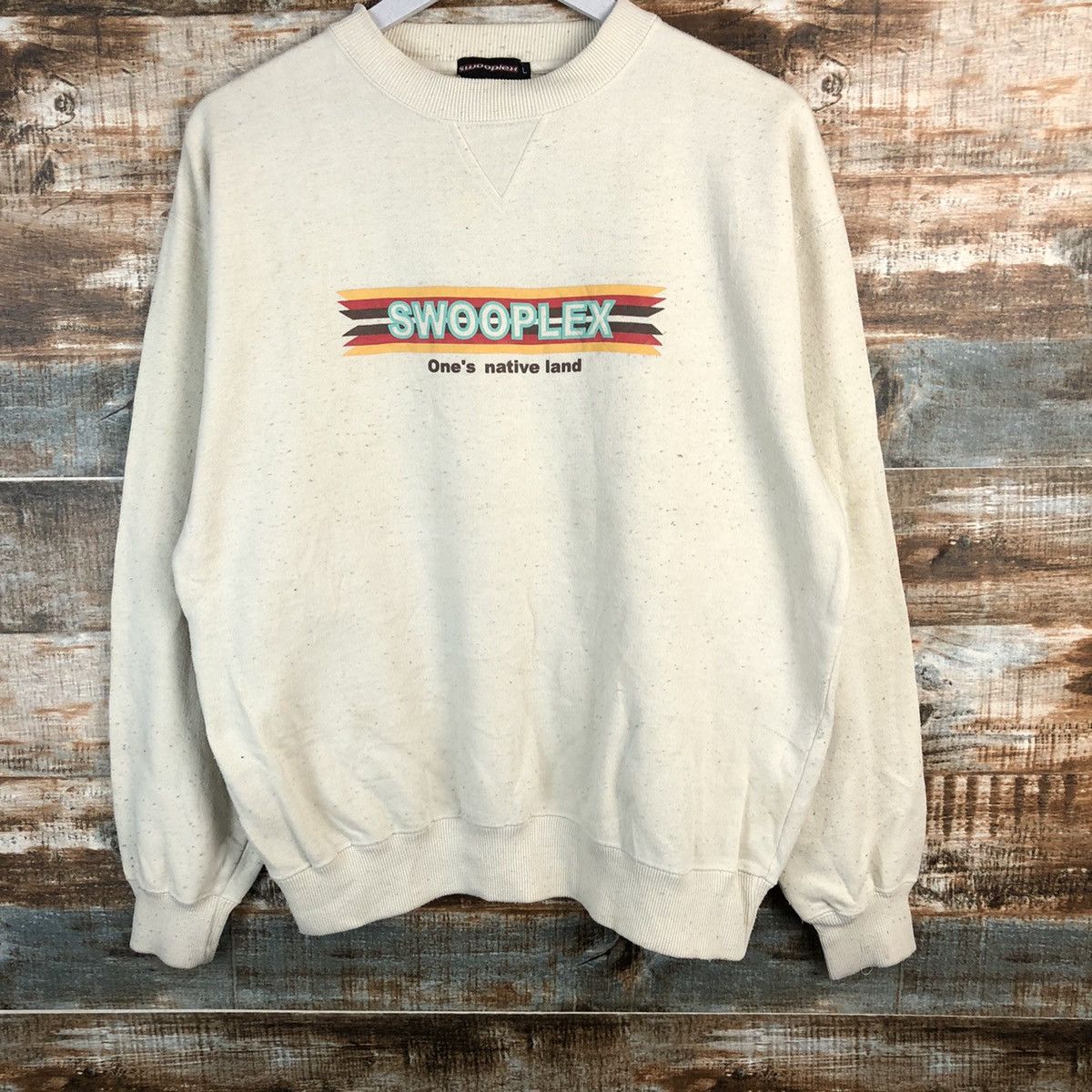Japanese Brand × Vintage Swooplex vintage Brown Sweatshirt #A1276 Size US M / EU 48-50 / 2 - 3 Thumbnail
