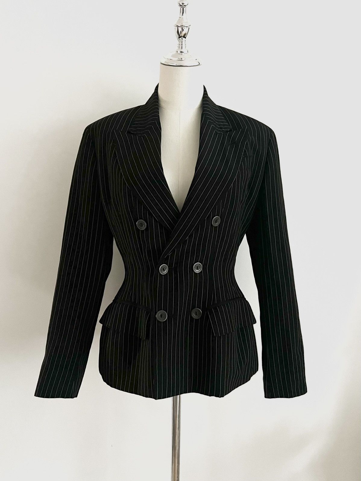 Jean Paul Gaultier Jean Paul Gaultier Classique Paris Pinstripe Blazer, 1990s Size S / US 4 / IT 40 - 16 Thumbnail
