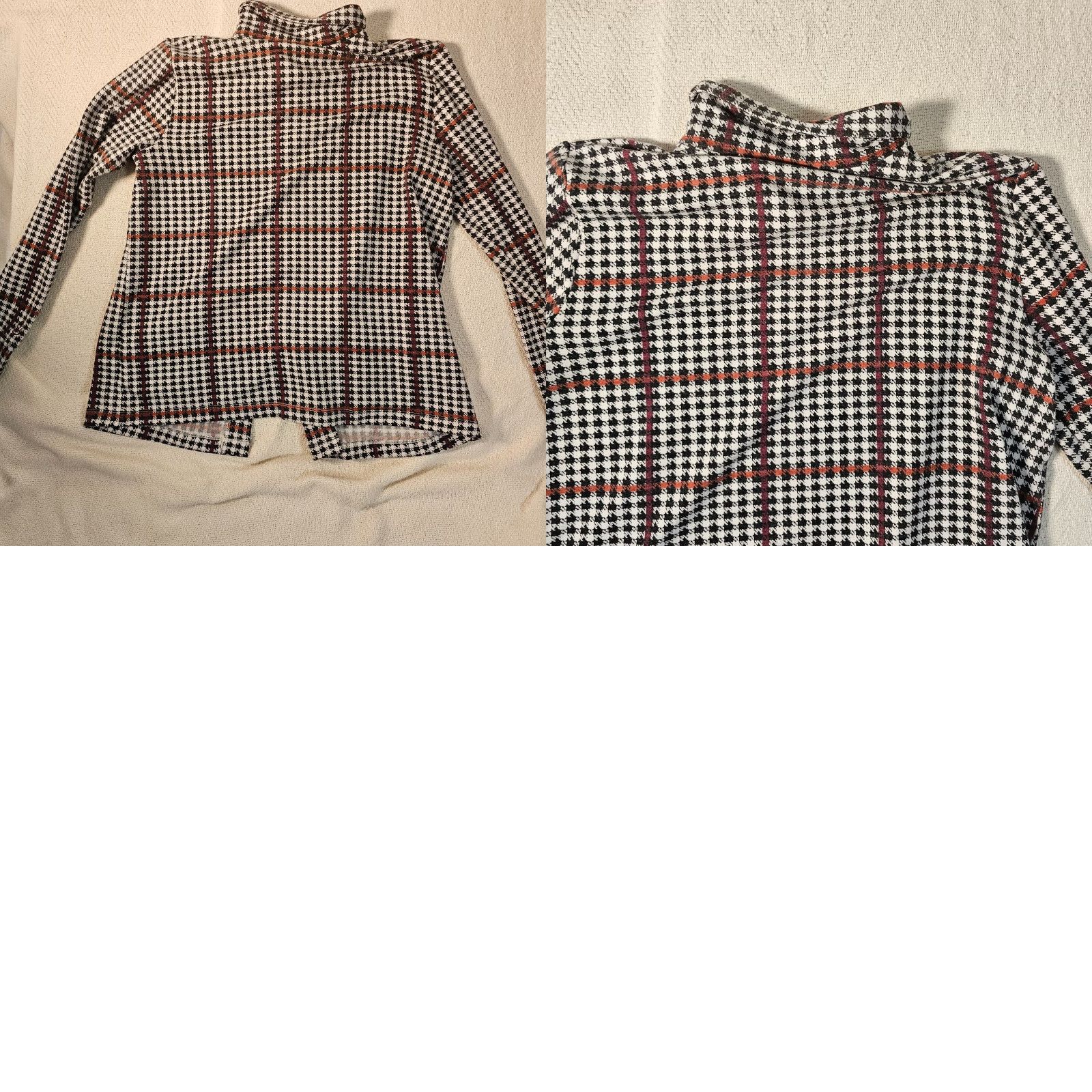 Vintage VINTAGE Cuddl Duds Comfortwear Button Front Jacket Fig Houndstooth Black White Size S Women Size S / US 4 / IT 40 - 8 Thumbnail