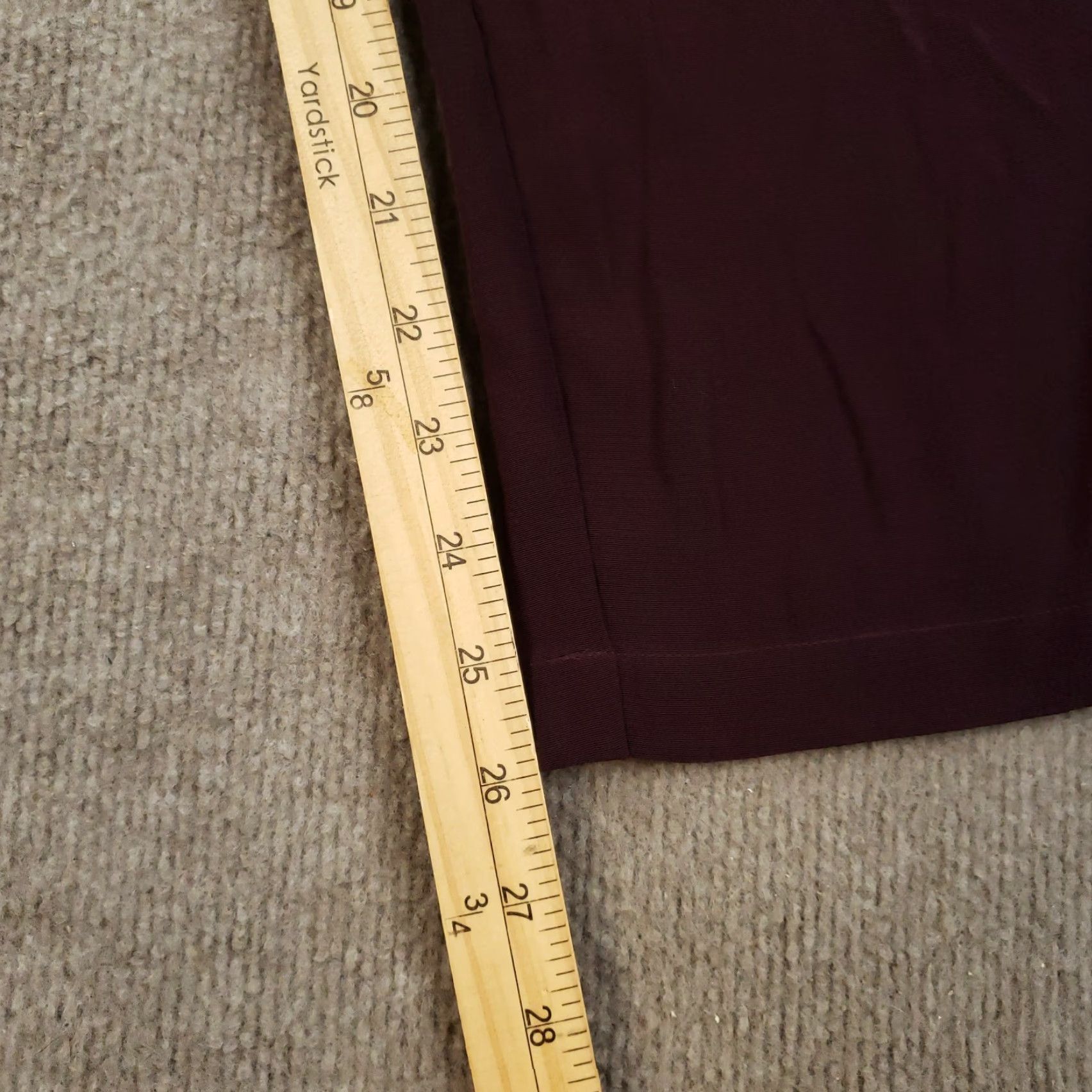 Eileen Fisher Eileen Fisher Straight Pants Womens Small Purple Elastic Waist Ankle Slim Fit Size 28" / US 6 / IT 42 - 3 Thumbnail