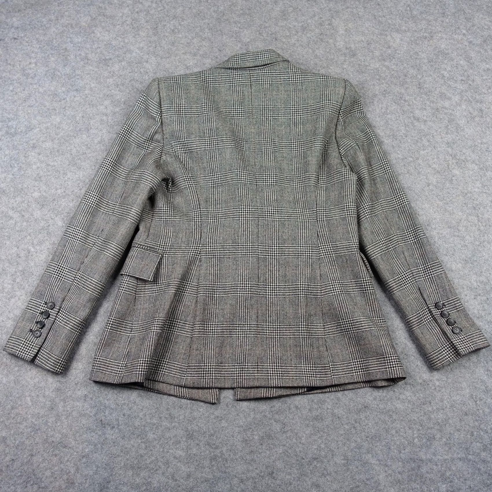 Zara Zara Woman Blazer Jacket Gray Plaid Notch Lapel Womens Small S Workwear Business Plus Tailored Suits Style Size S / US 4 / IT 40 - 4 Thumbnail