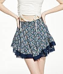 Aeropostale Aeropostale ditsy floral high waisted flippy lace trim skirt Size 34" / US 12 / IT 48 - 2 Thumbnail