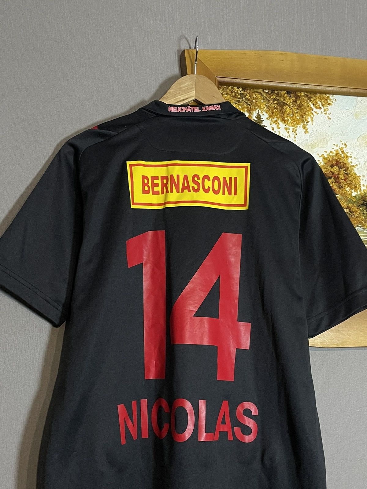 Umbro × Vintage Rare Vintage Umbro Xamax Match Worn Nicolas 14 Home Jersey Size US M / EU 48-50 / 2 - 8 Thumbnail