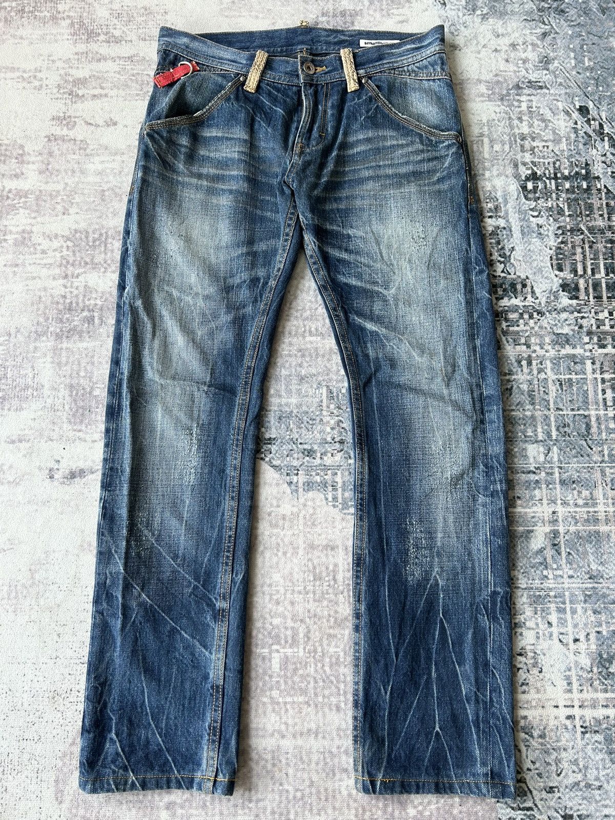 If Six Was Nine Y2K Semantic Design Snake Jeans Size US 32 / EU 48 - 3 Thumbnail