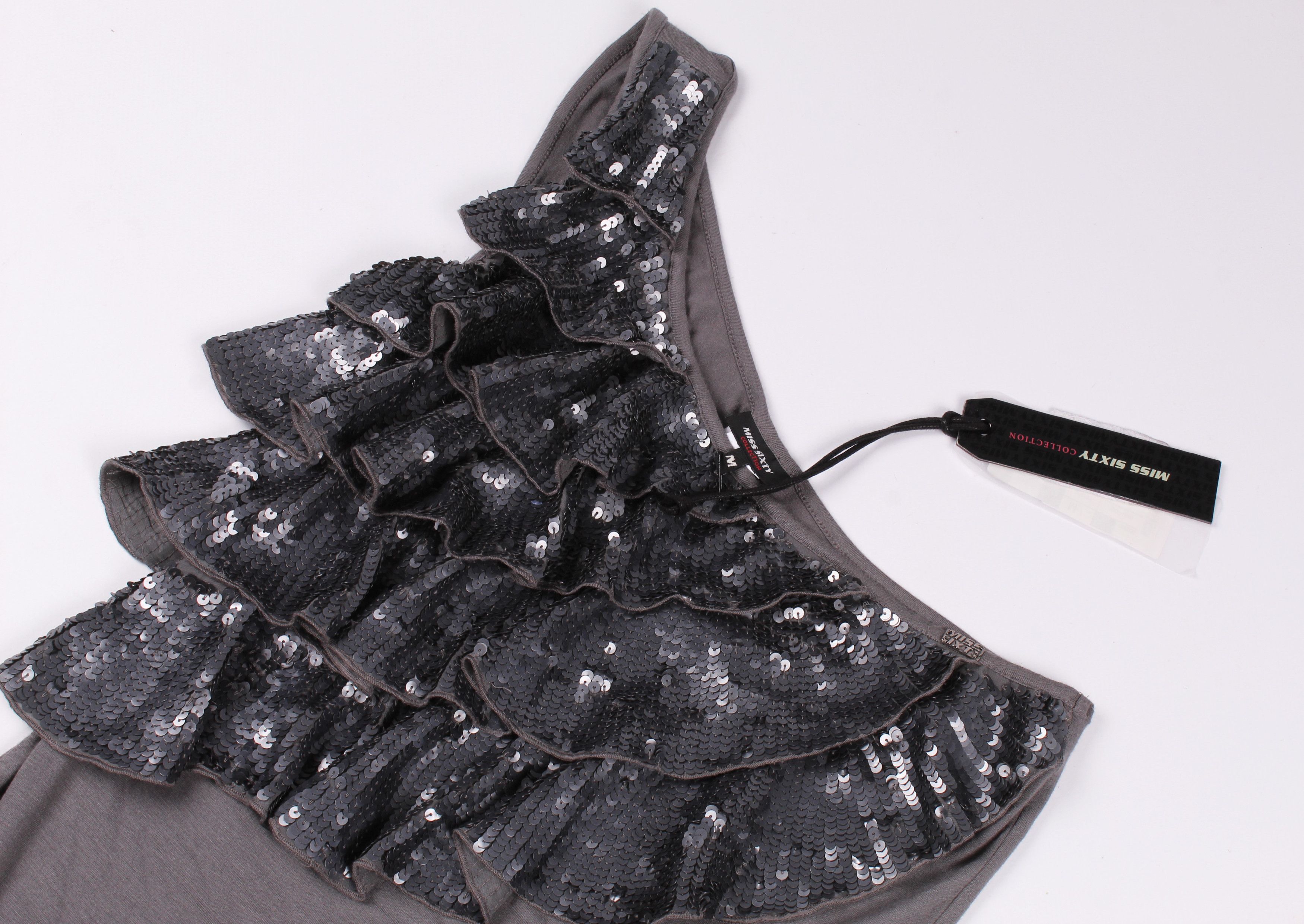 Miss Sixty × Vintage Miss Sixty Y2K Stunning Beaded One Shoulder Top Size M / US 6-8 / IT 42-44 - 5 Thumbnail
