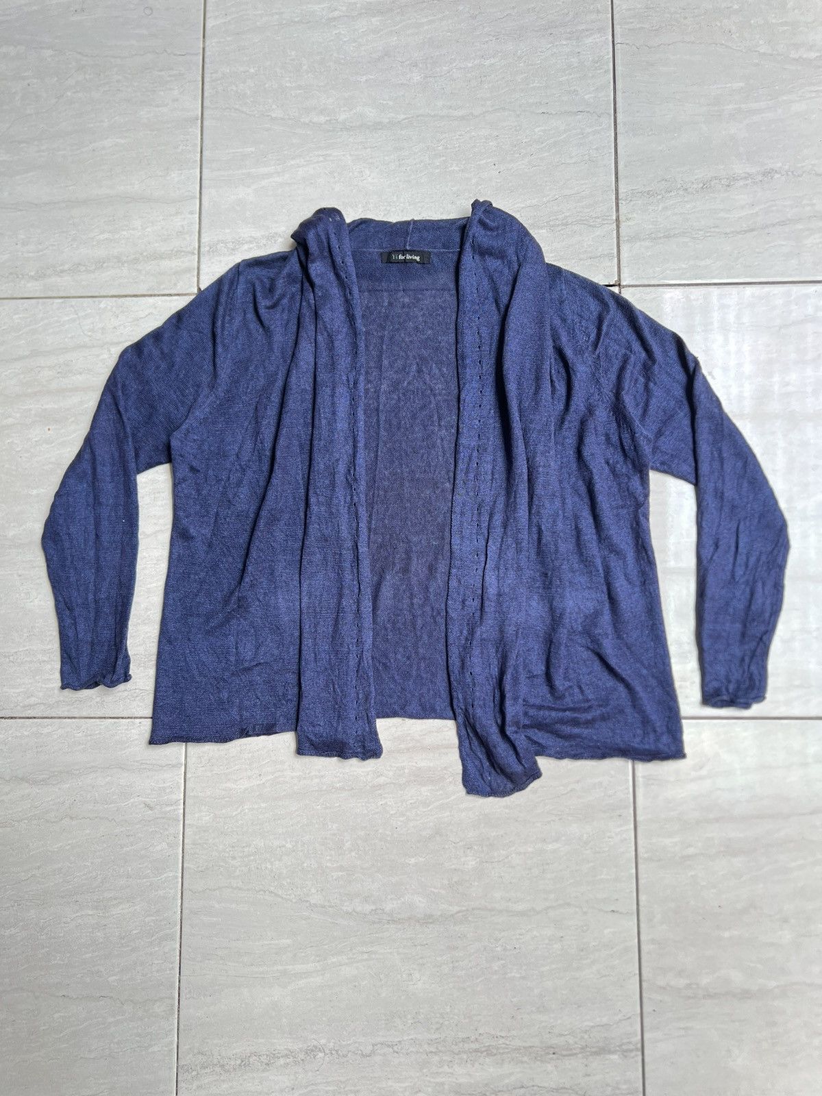Yohji Yamamoto Y'S FOR LIVING Yohji Yamamoto Blue Cardigan Size US L / EU 52-54 / 3 - 1 Thumbnail