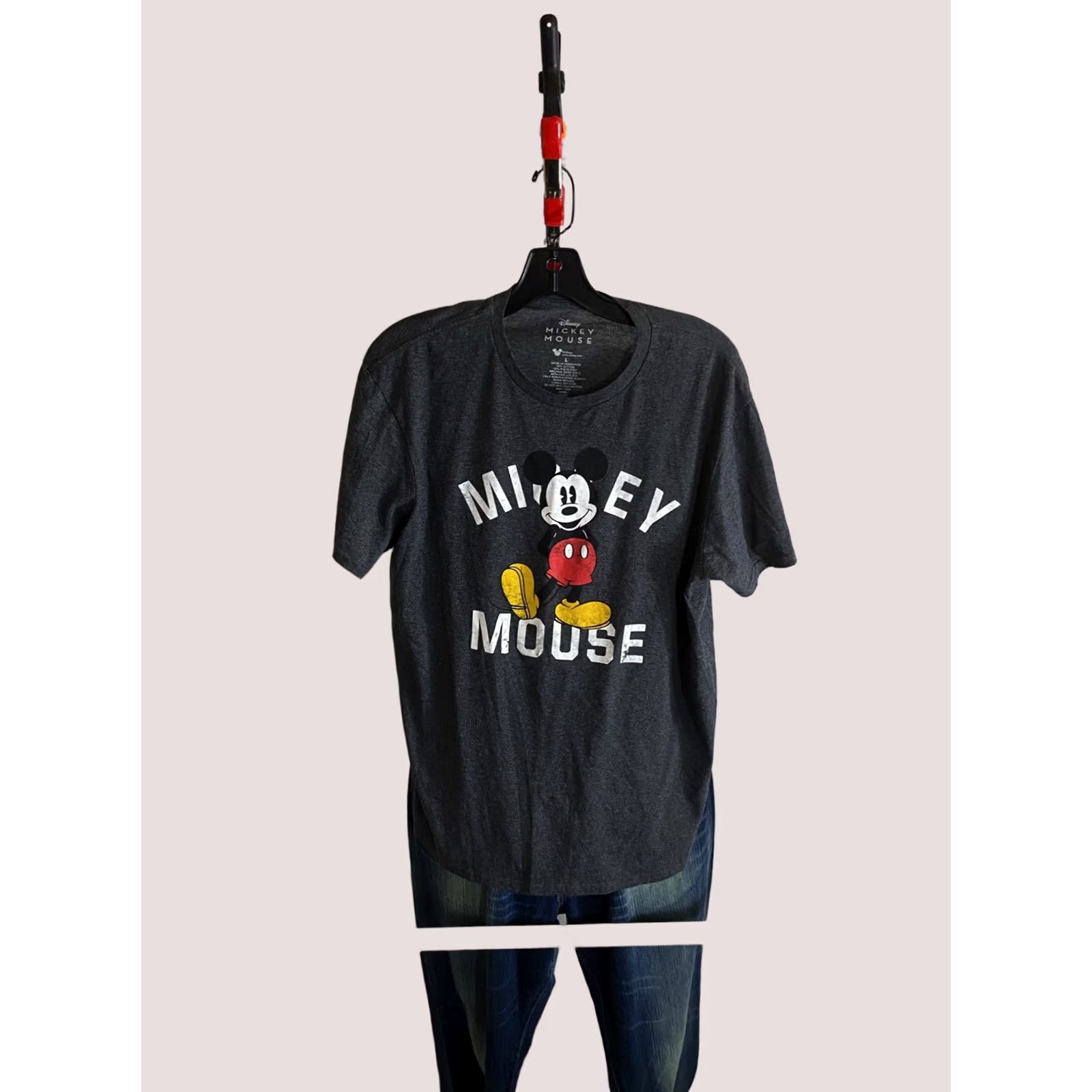 Disney Disney Mickey Mouse T-Shirt Mens Large L Retro Happy Tee Slim Shirt Sharp Color Size US L / EU 52-54 / 3 - 1 Thumbnail