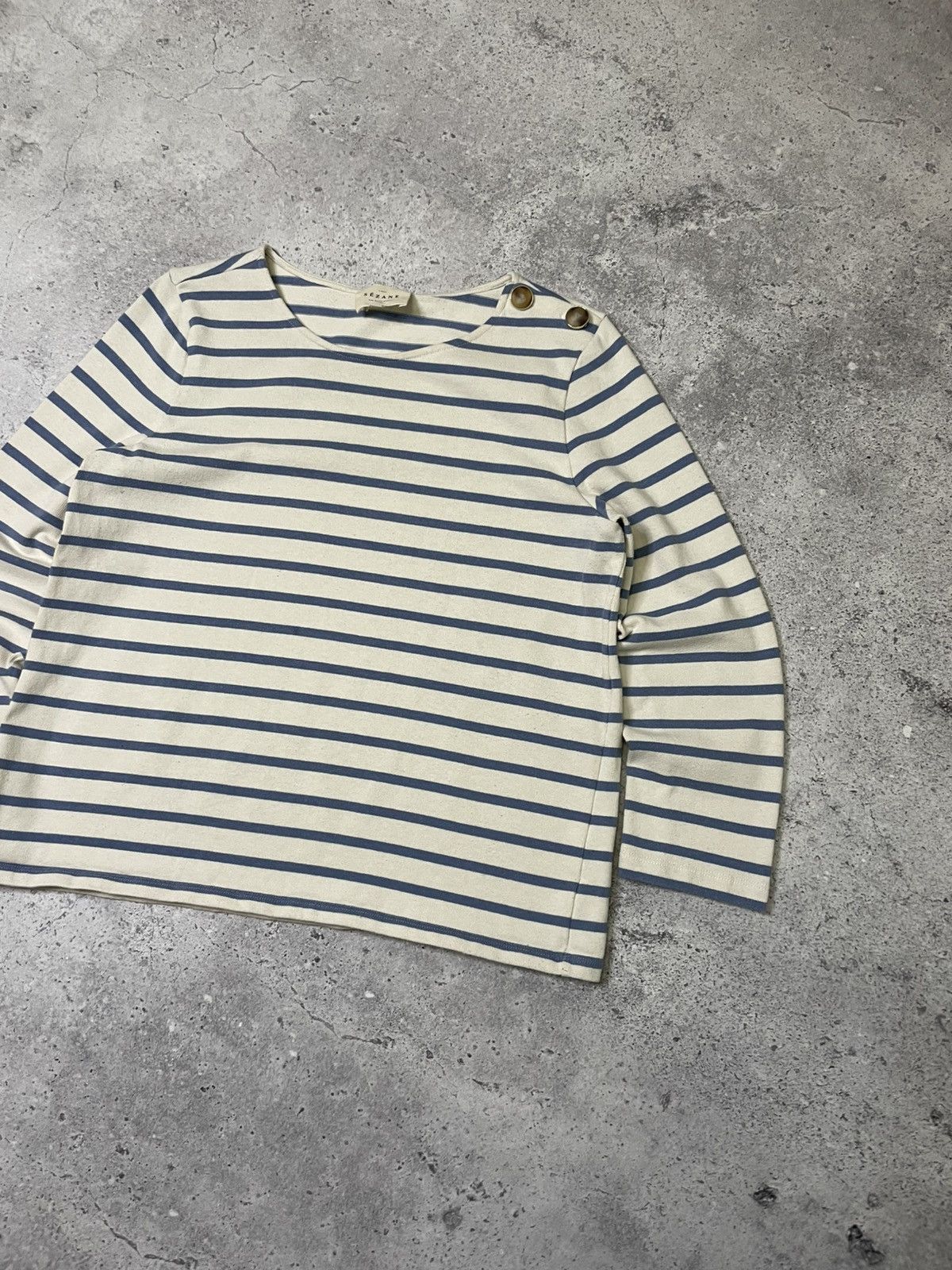 Sezane Sézane Colette Marinière Cotton Striped Blue White Sweater Size M / US 6-8 / IT 42-44 - 3 Thumbnail